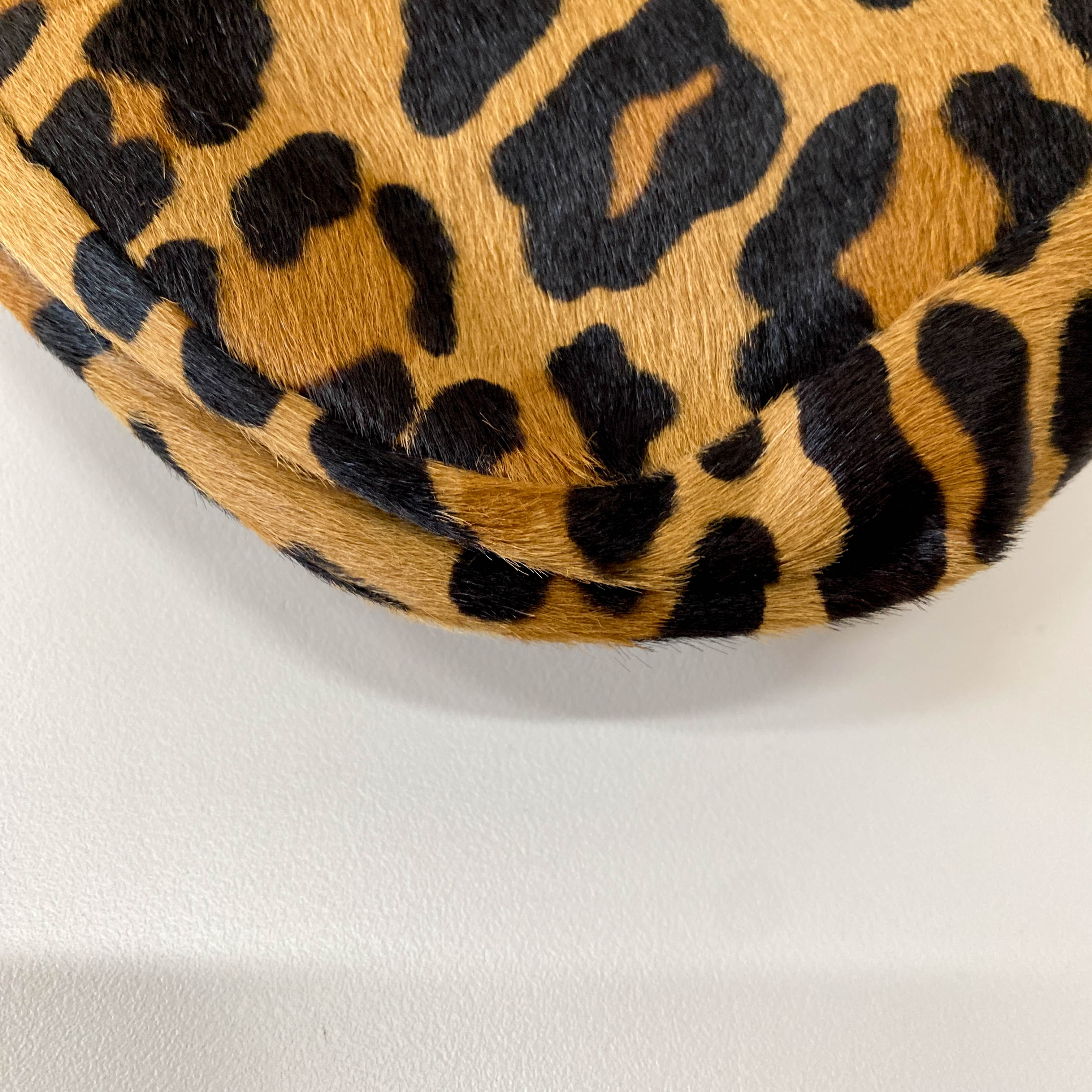 Leopard Print Pony Hair Shoulder Bag