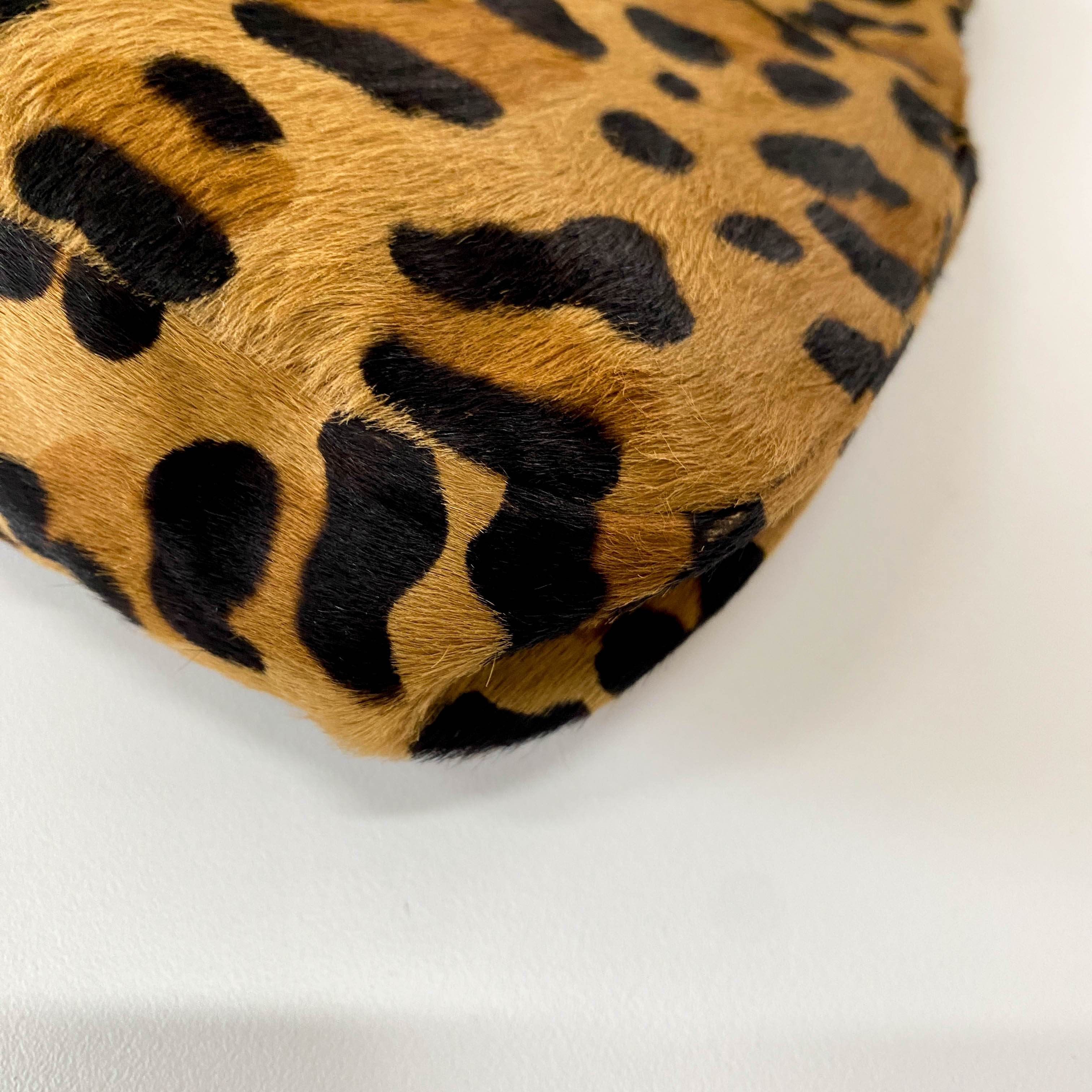 Leopard Print Pony Hair Shoulder Bag