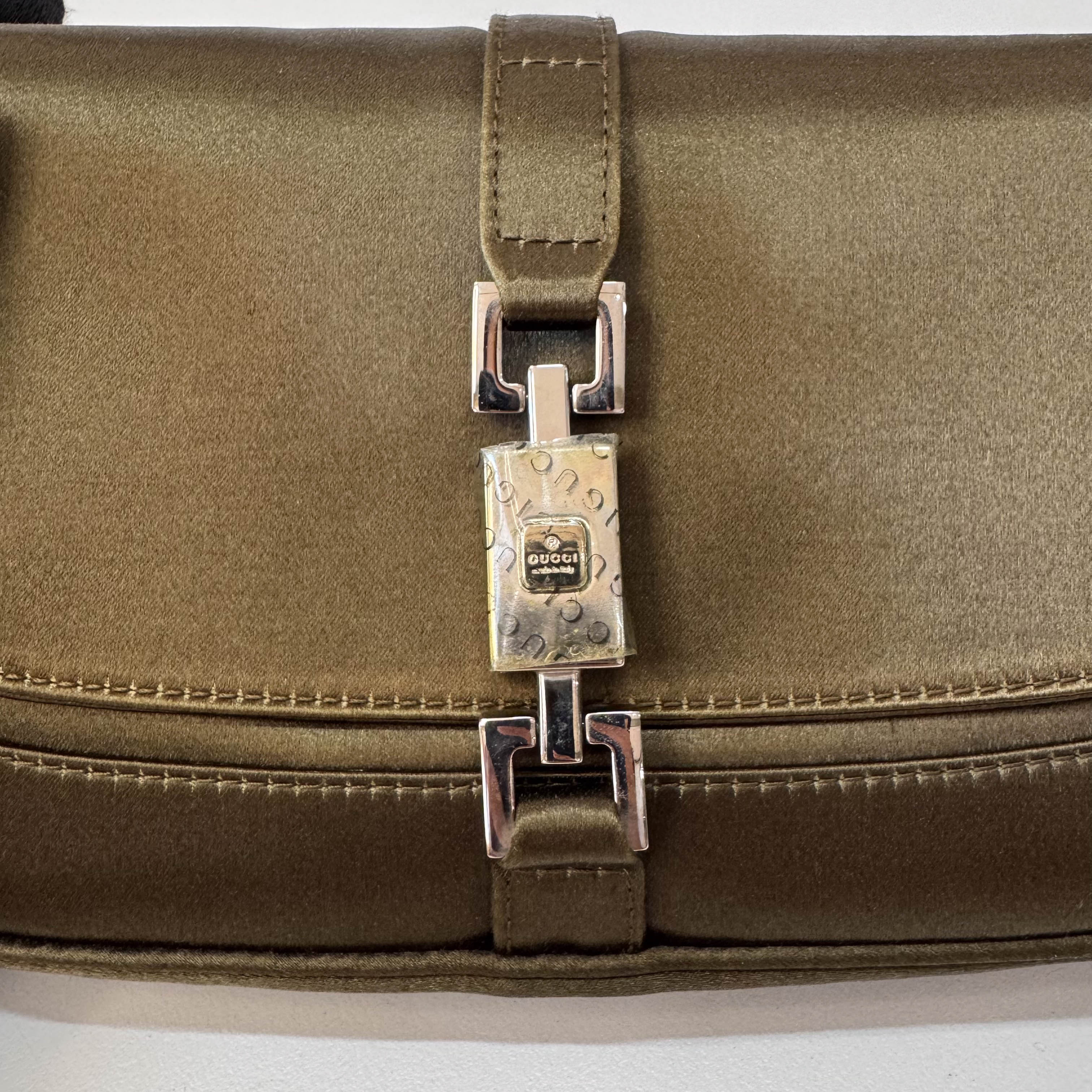 Mini Khaki Satin Jackie Bag