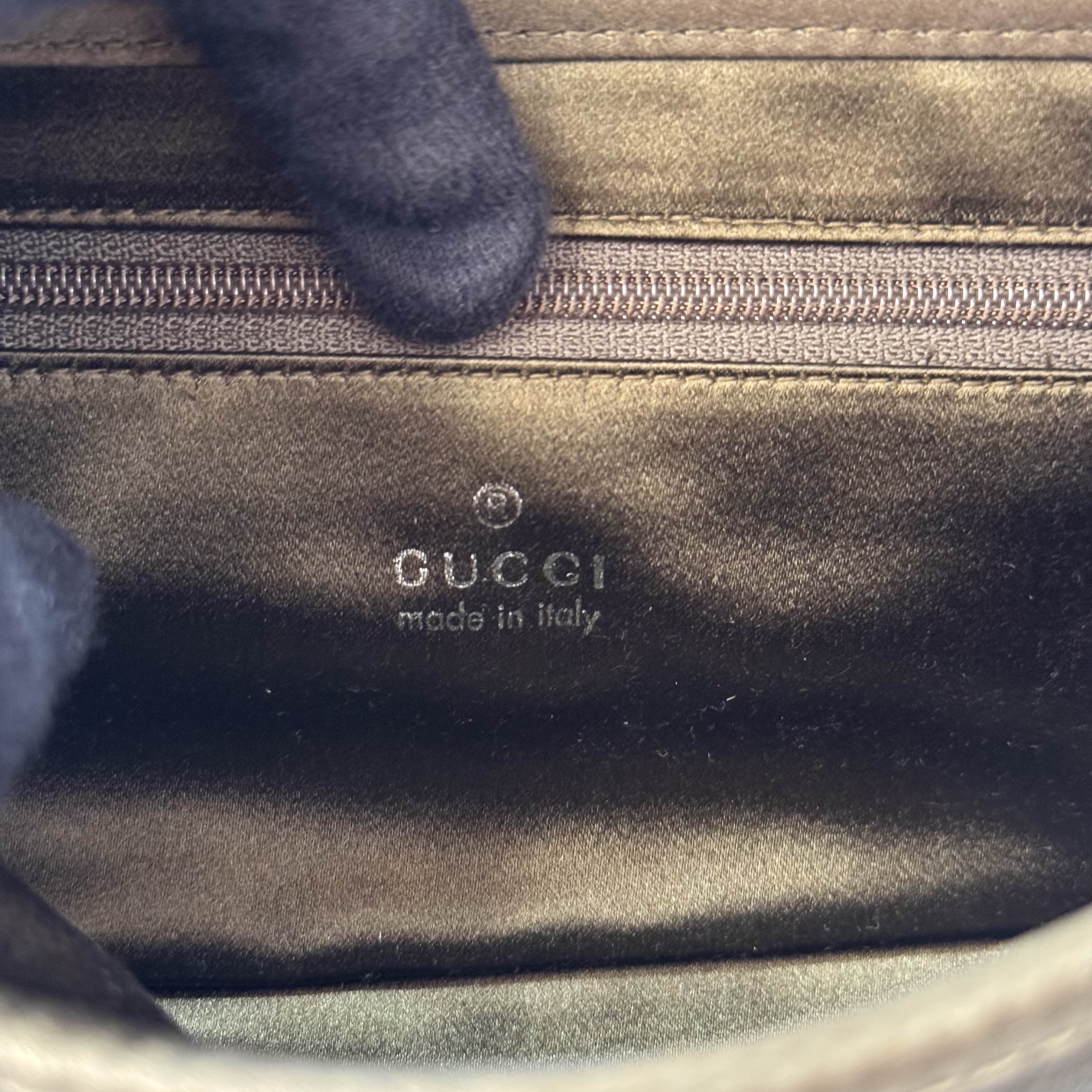 Mini Khaki Satin Jackie Bag