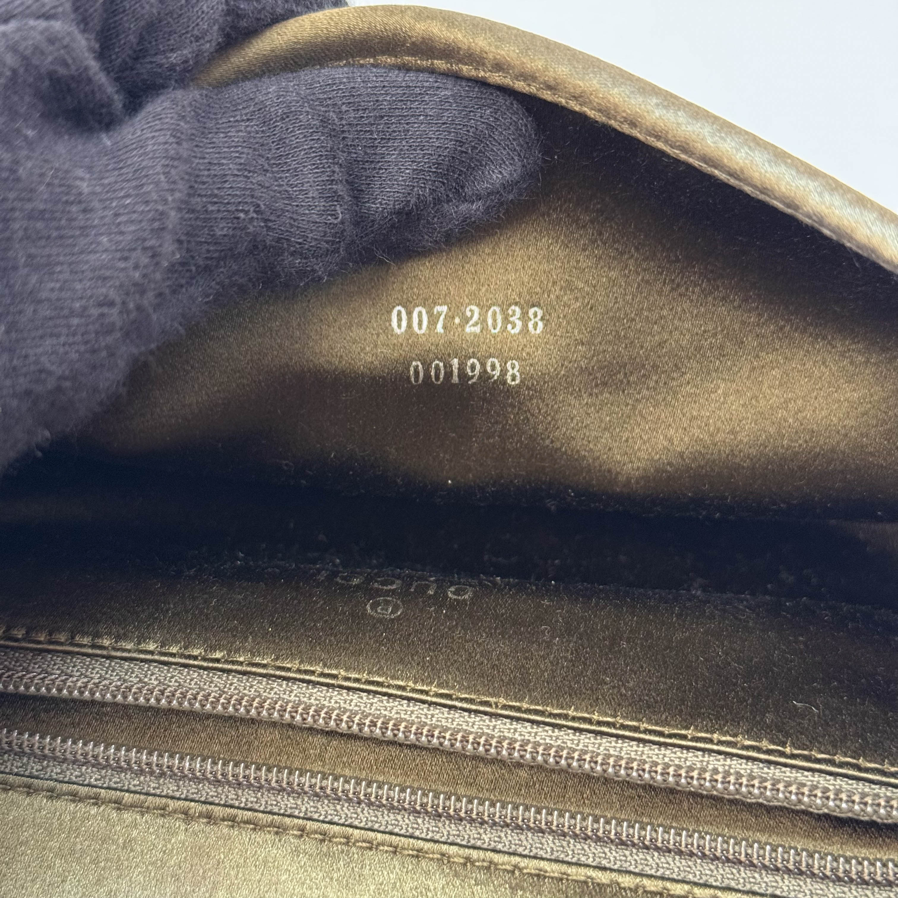 Mini Khaki Satin Jackie Bag