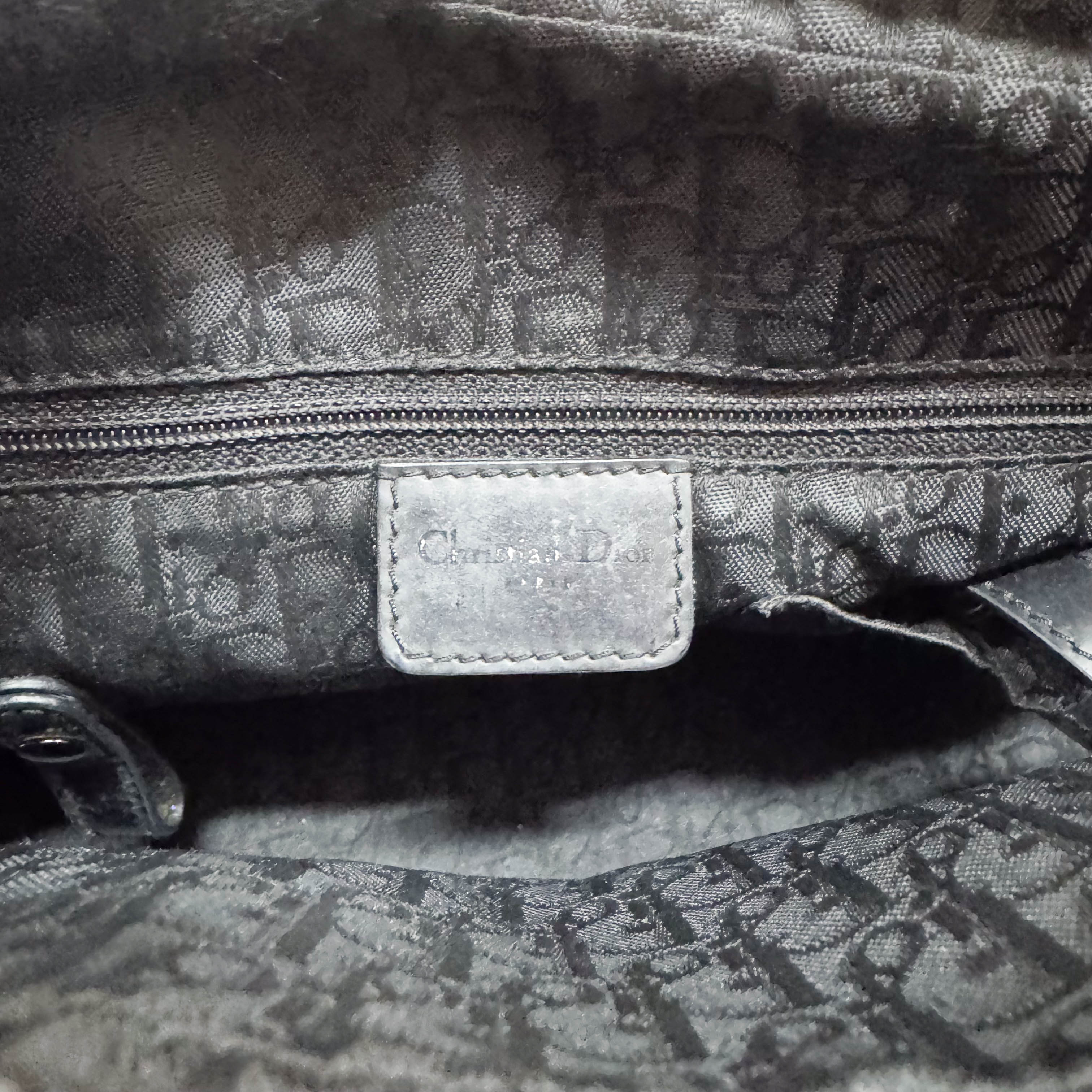 Gambler Black Leather Handbag