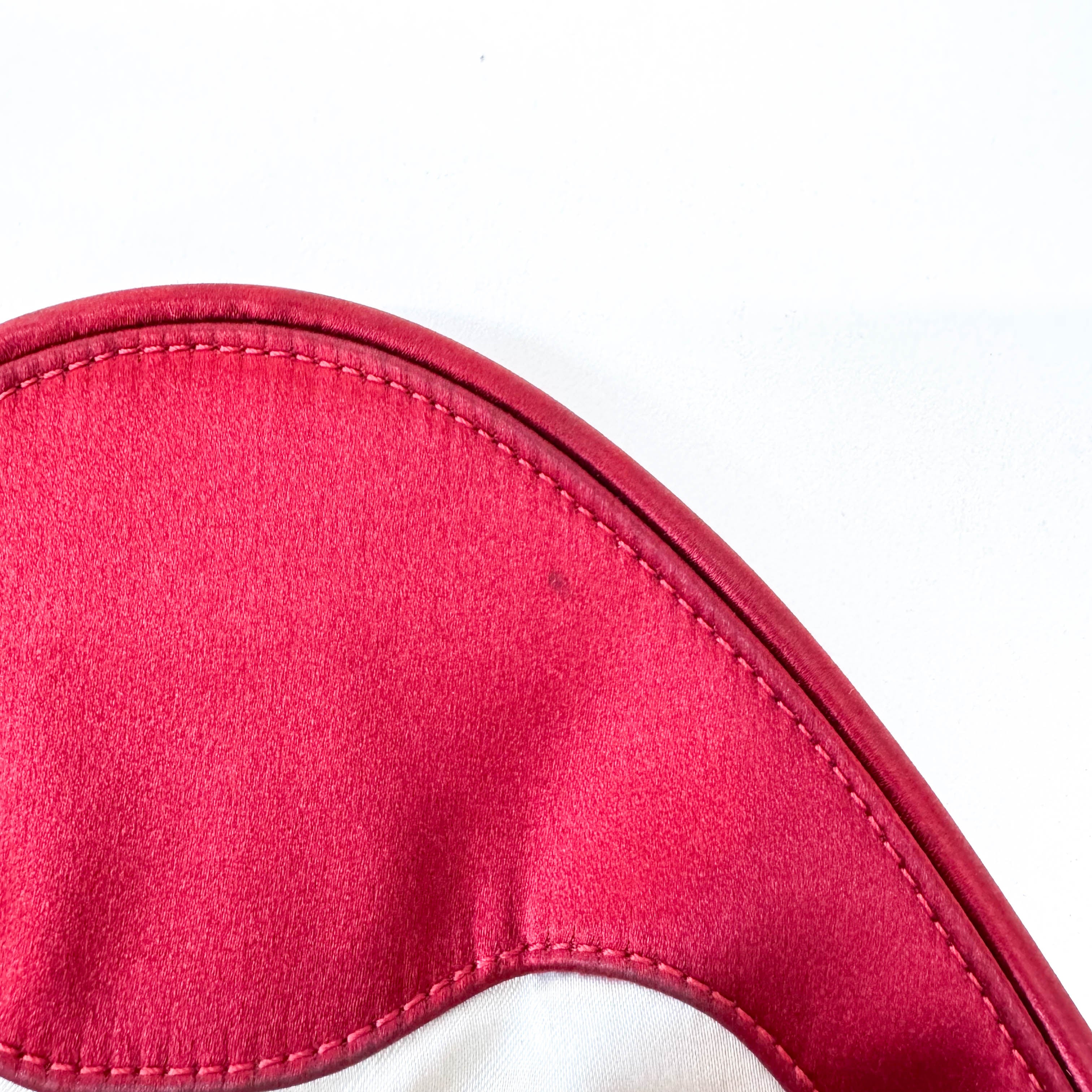 Mini Red Satin Clutch Bag