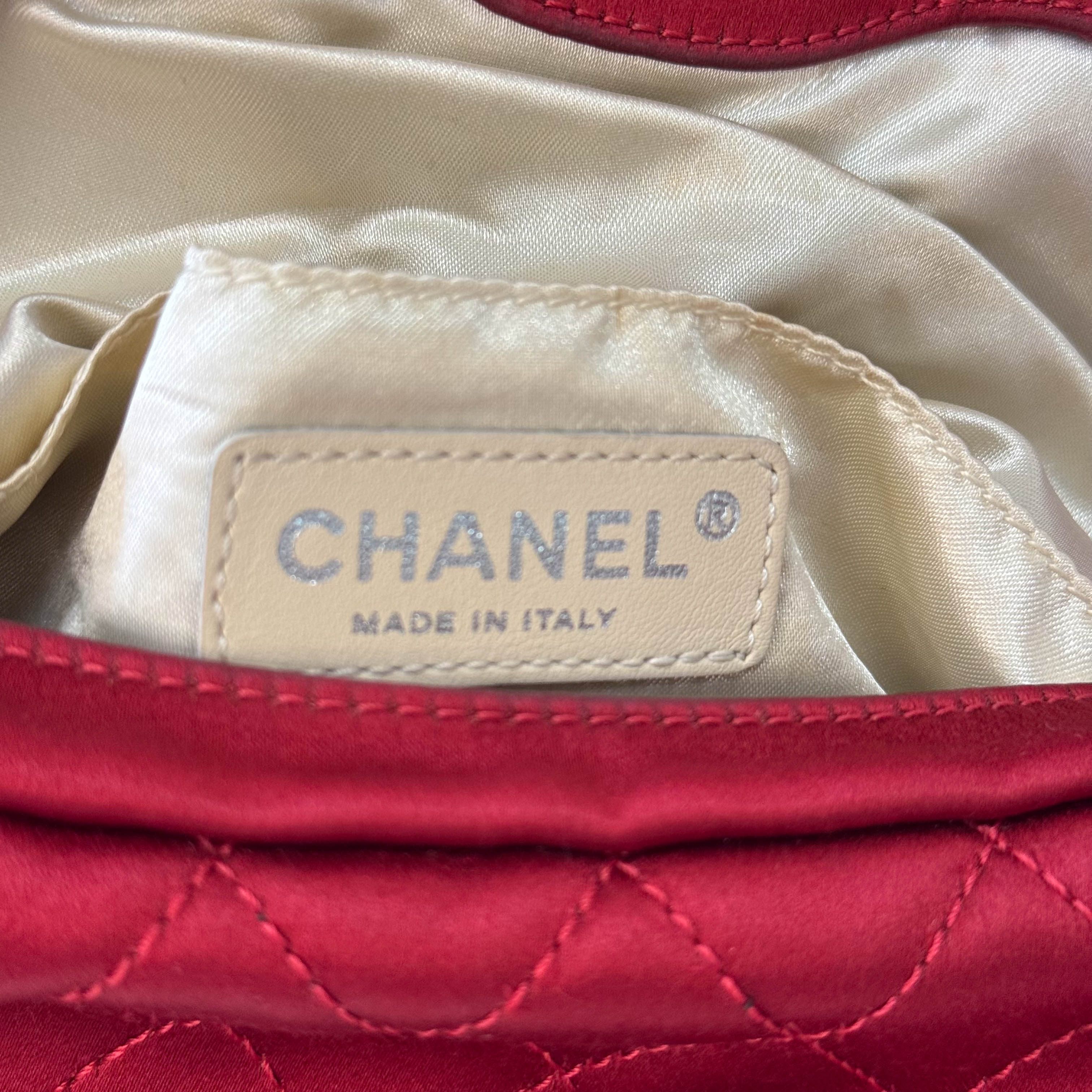 Mini Red Satin Clutch Bag