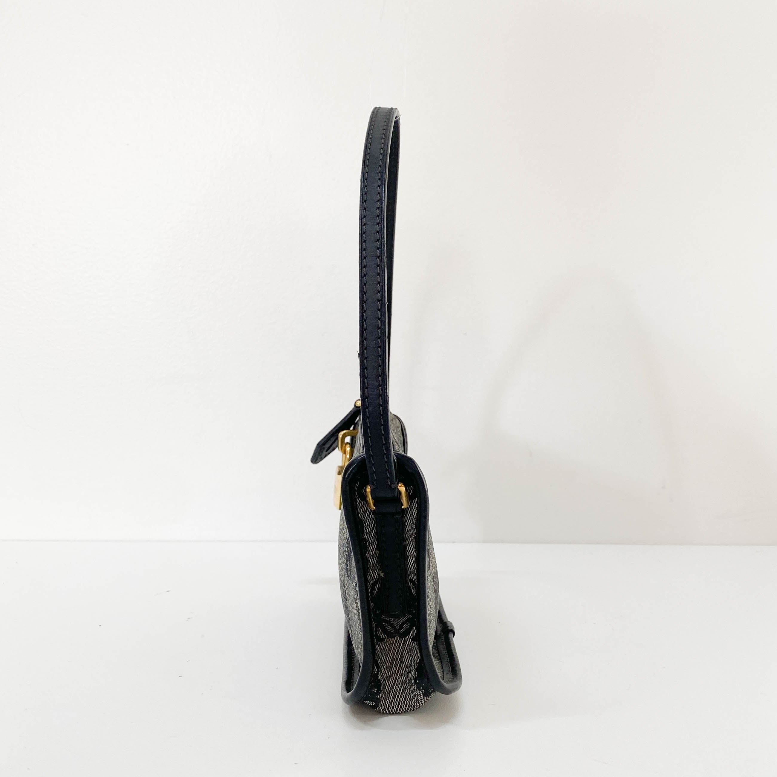 Anagram Grey Coated Canvas Pouch