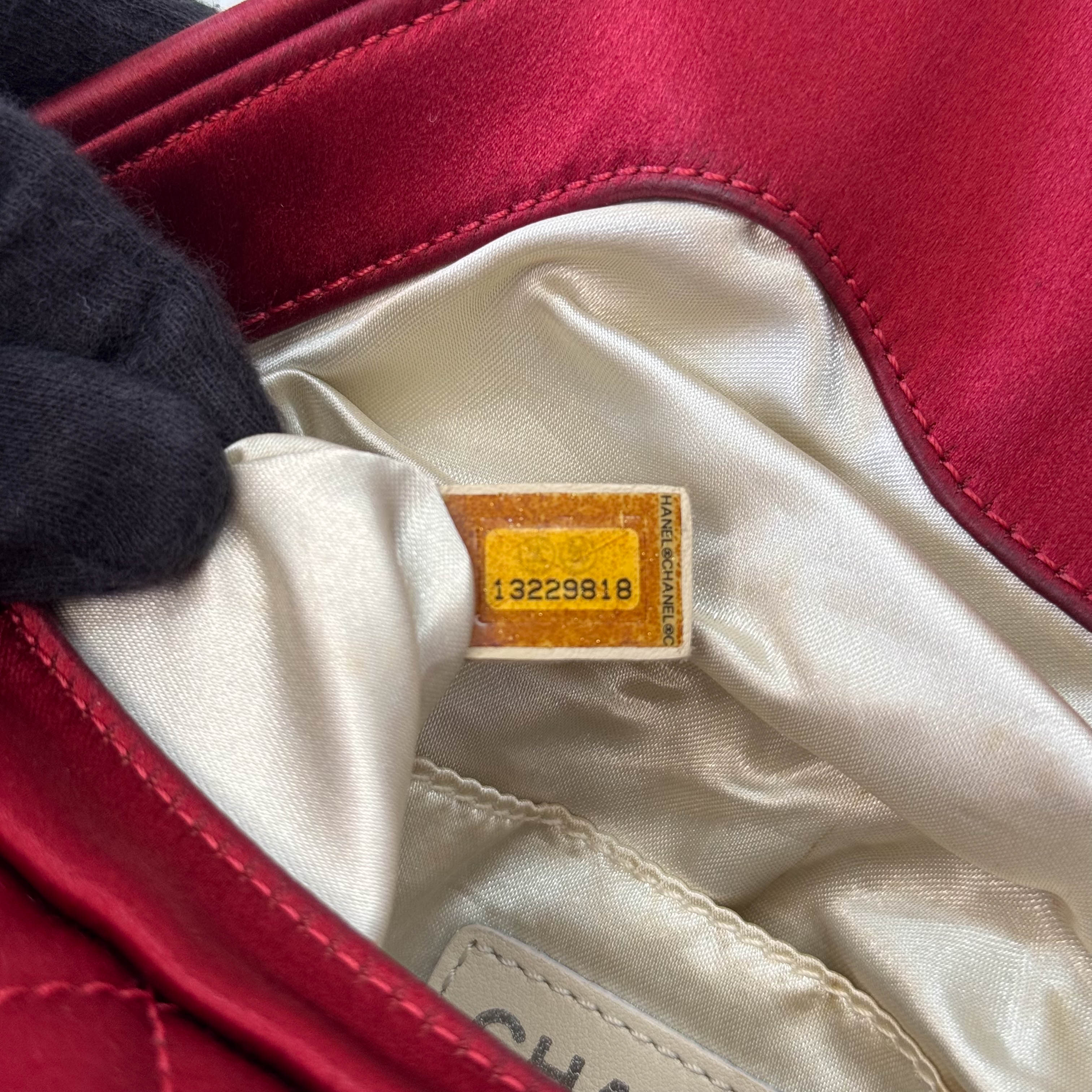 Mini Red Satin Clutch Bag