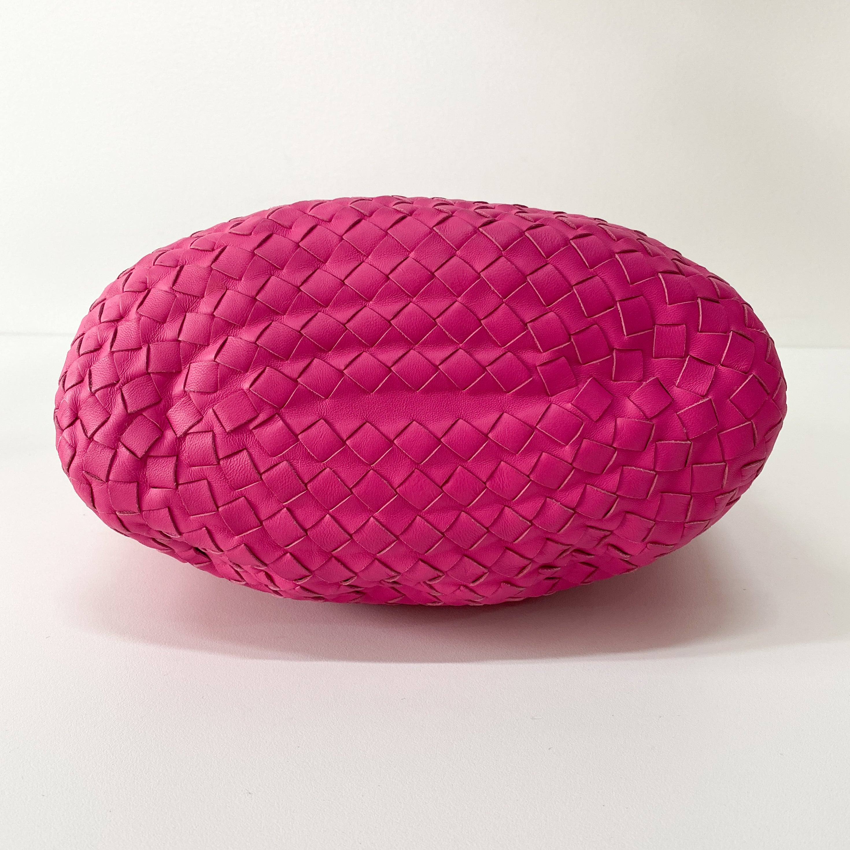 Pink Leather Intrecciato