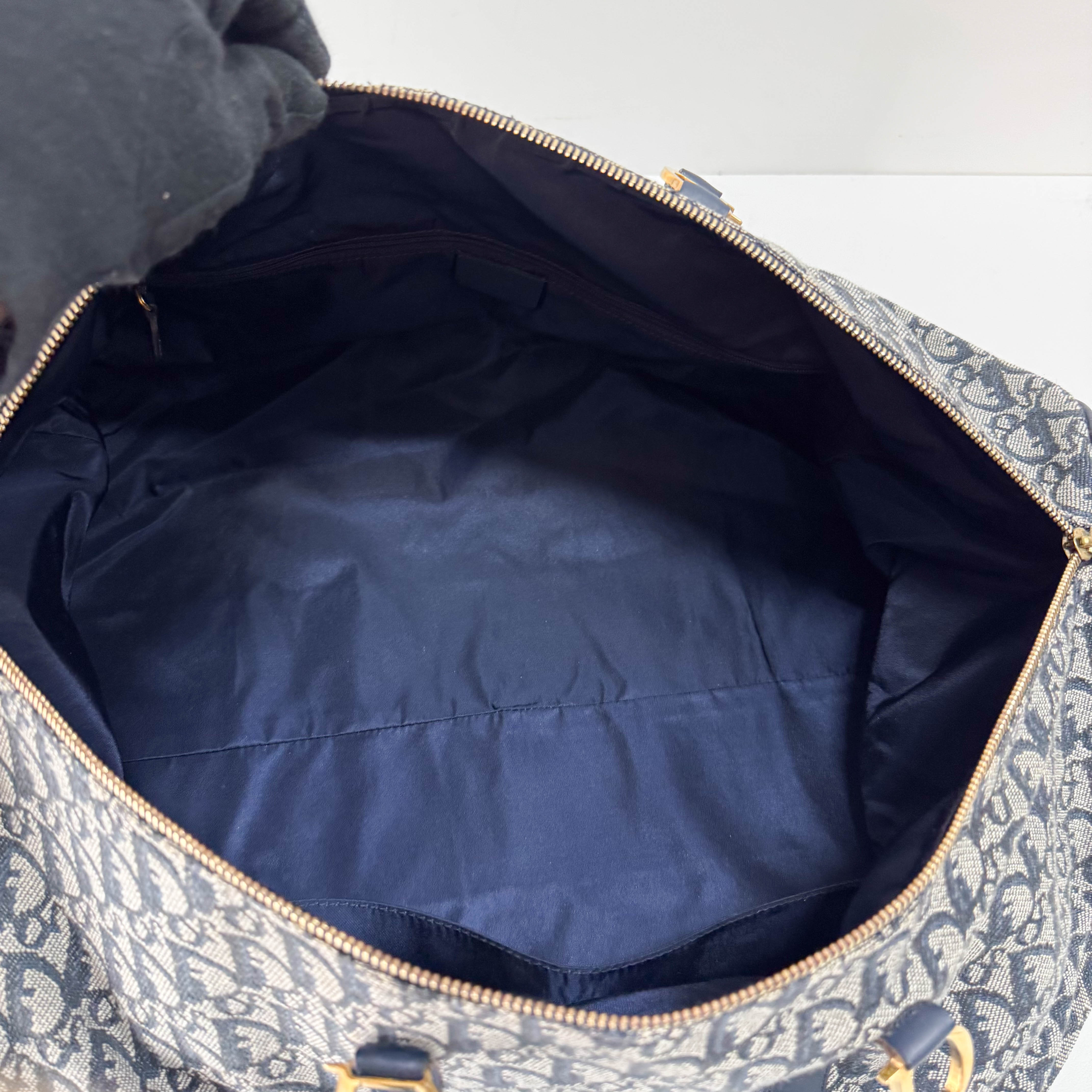 Boston Trotter Navy Canvas Two Way Bag