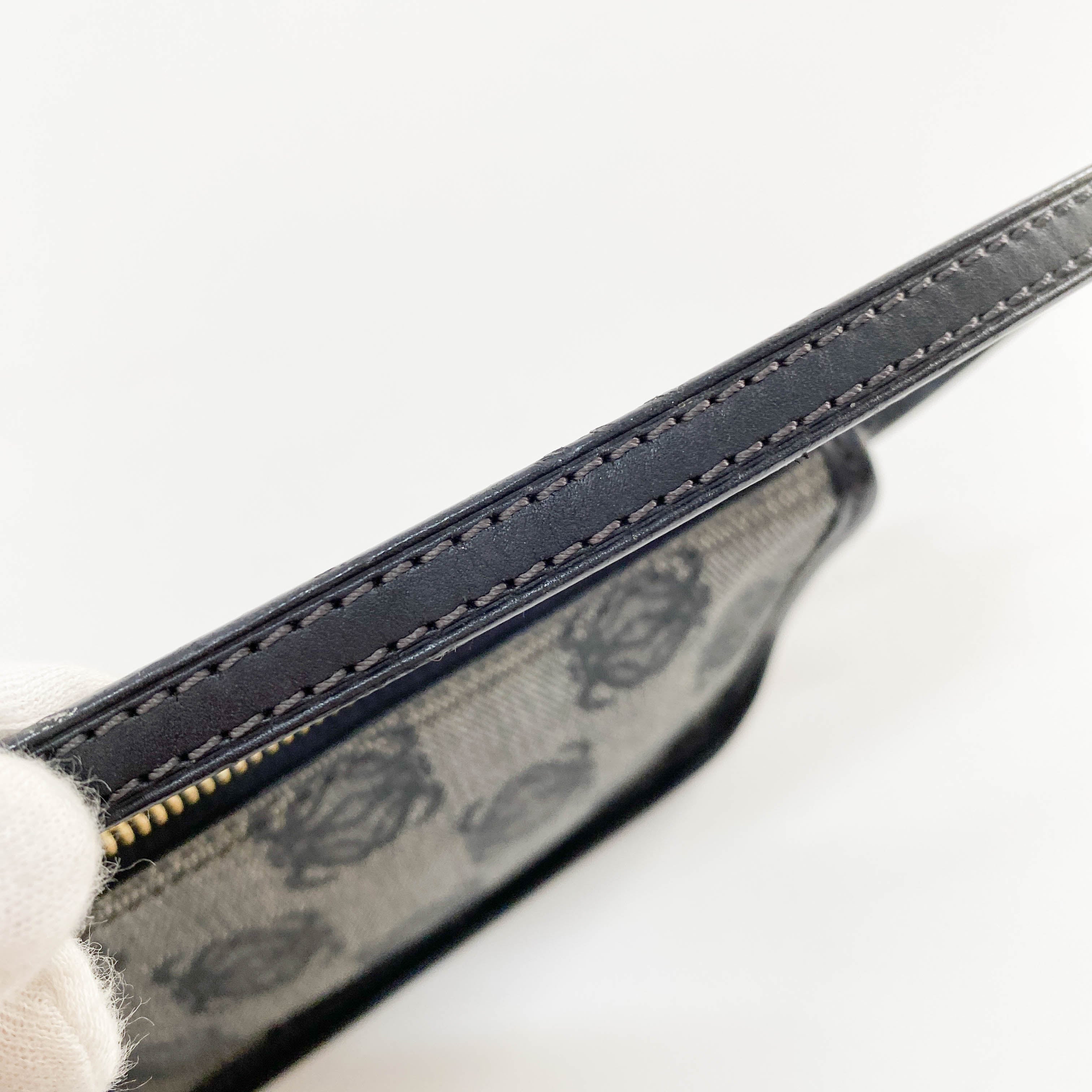 Anagram Grey Coated Canvas Pouch