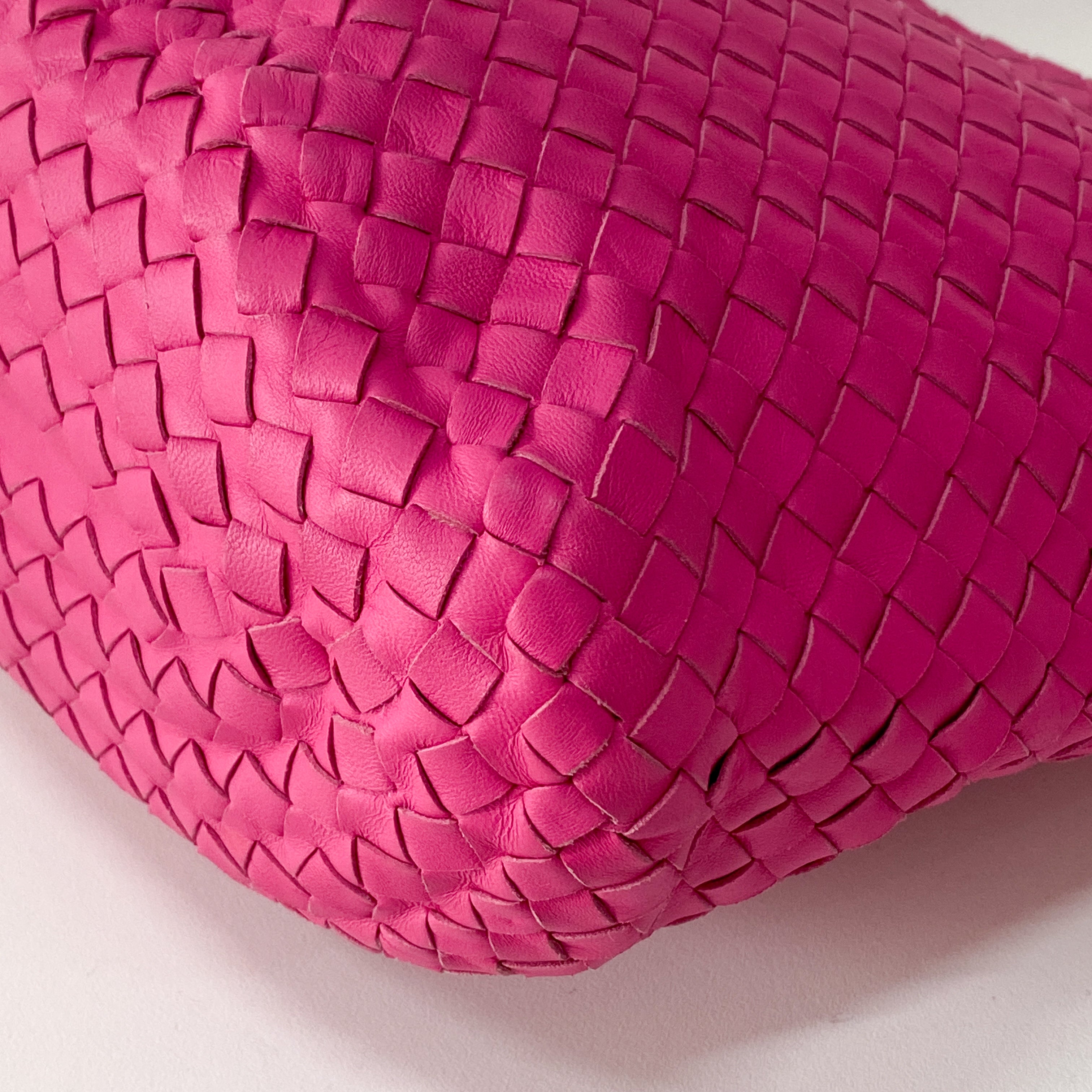 Pink Leather Intrecciato