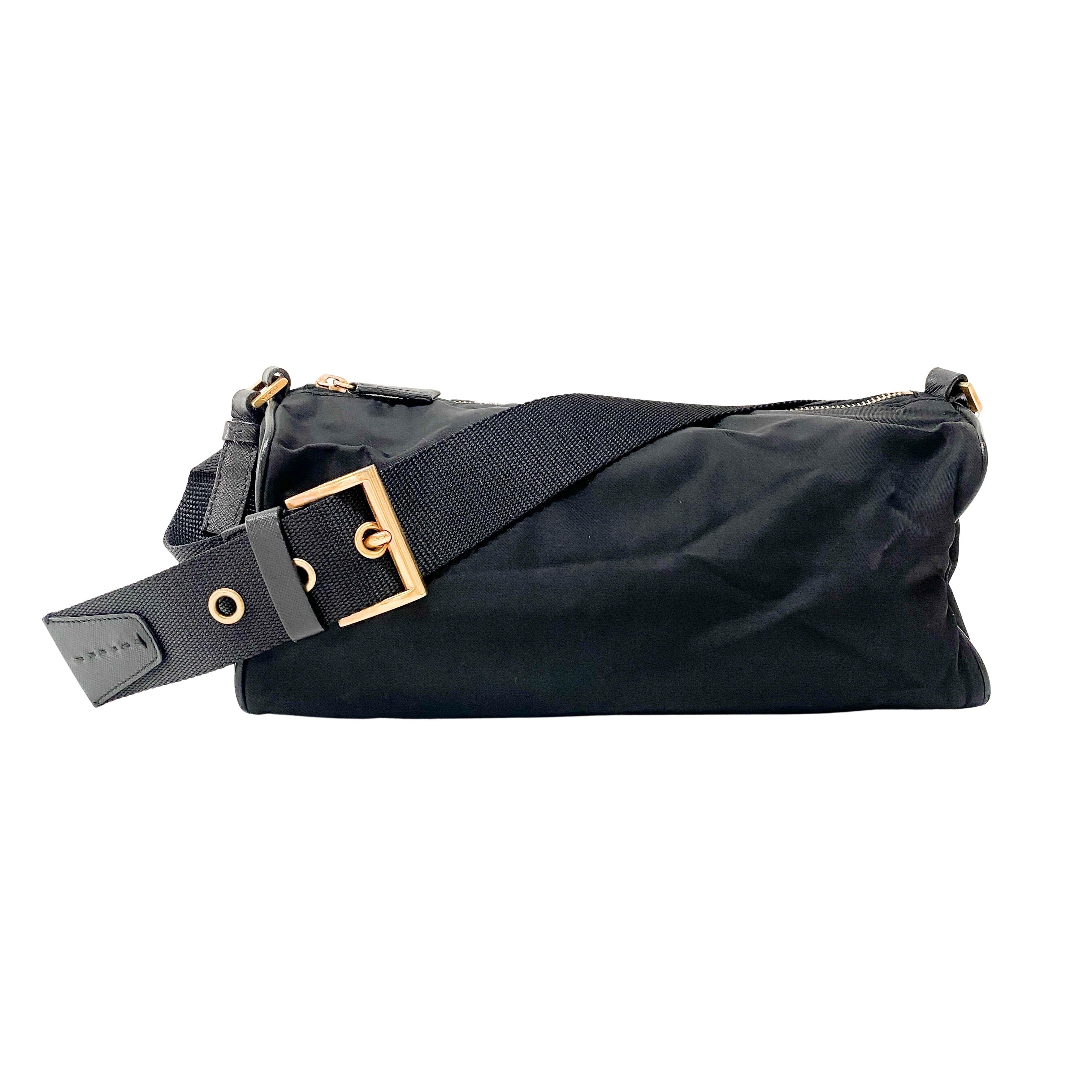 Black Nylon Shoulder Bag