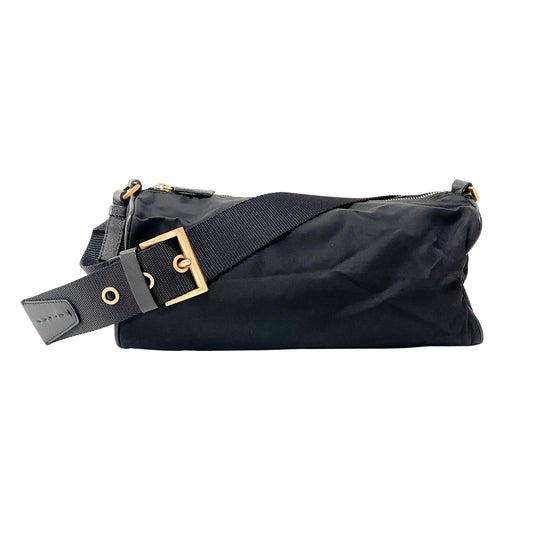 Black Nylon Shoulder Bag