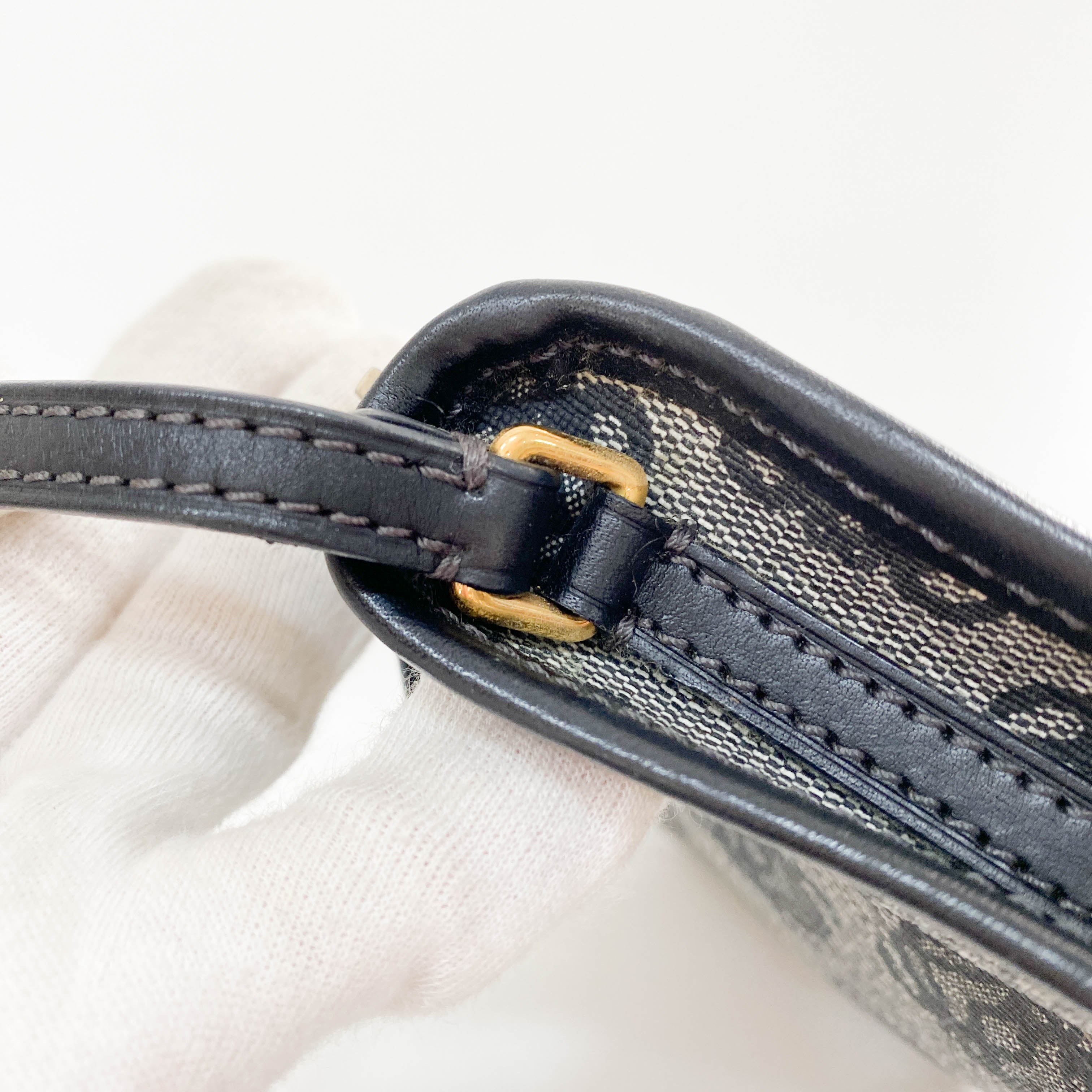 Anagram Grey Coated Canvas Pouch