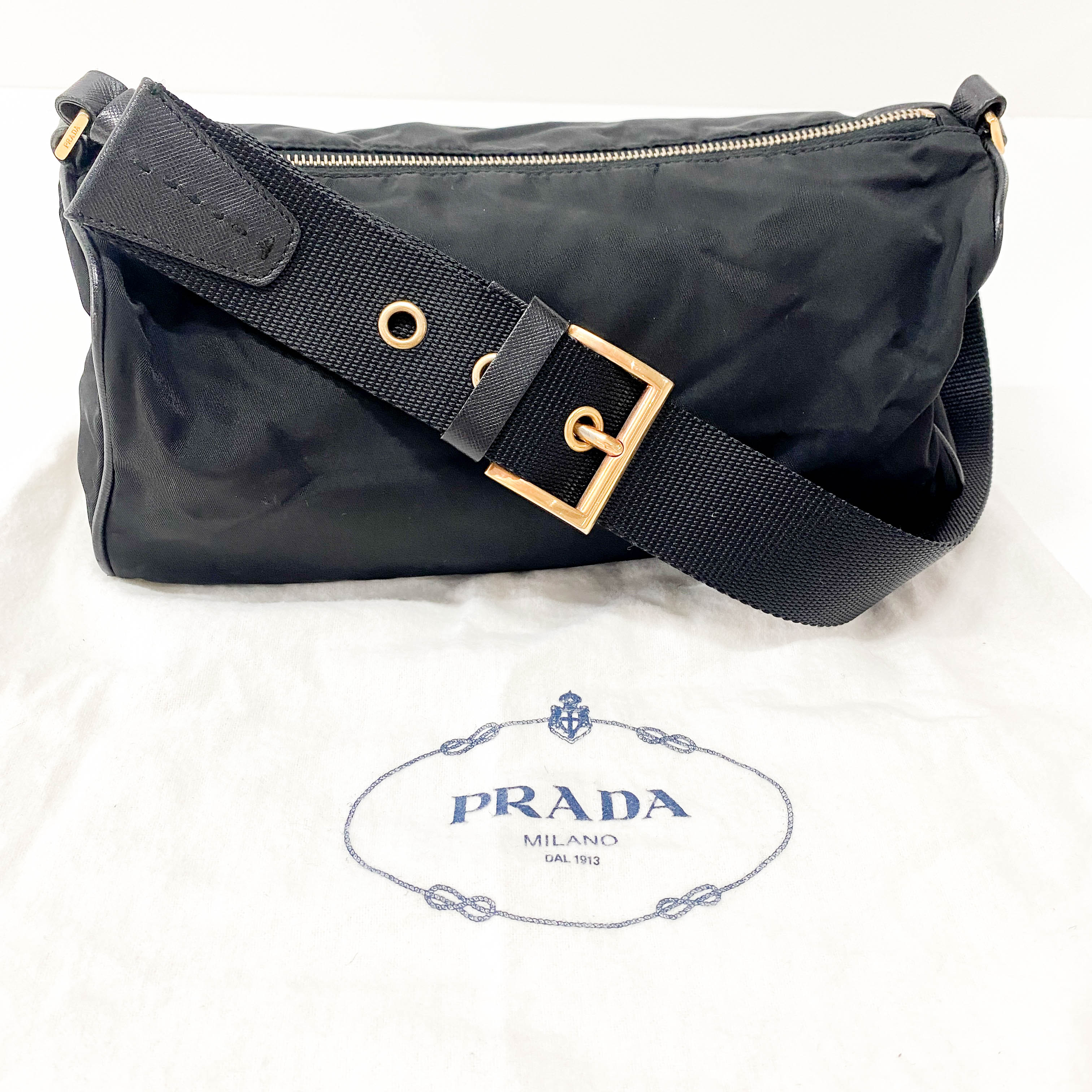 Black Nylon Shoulder Bag