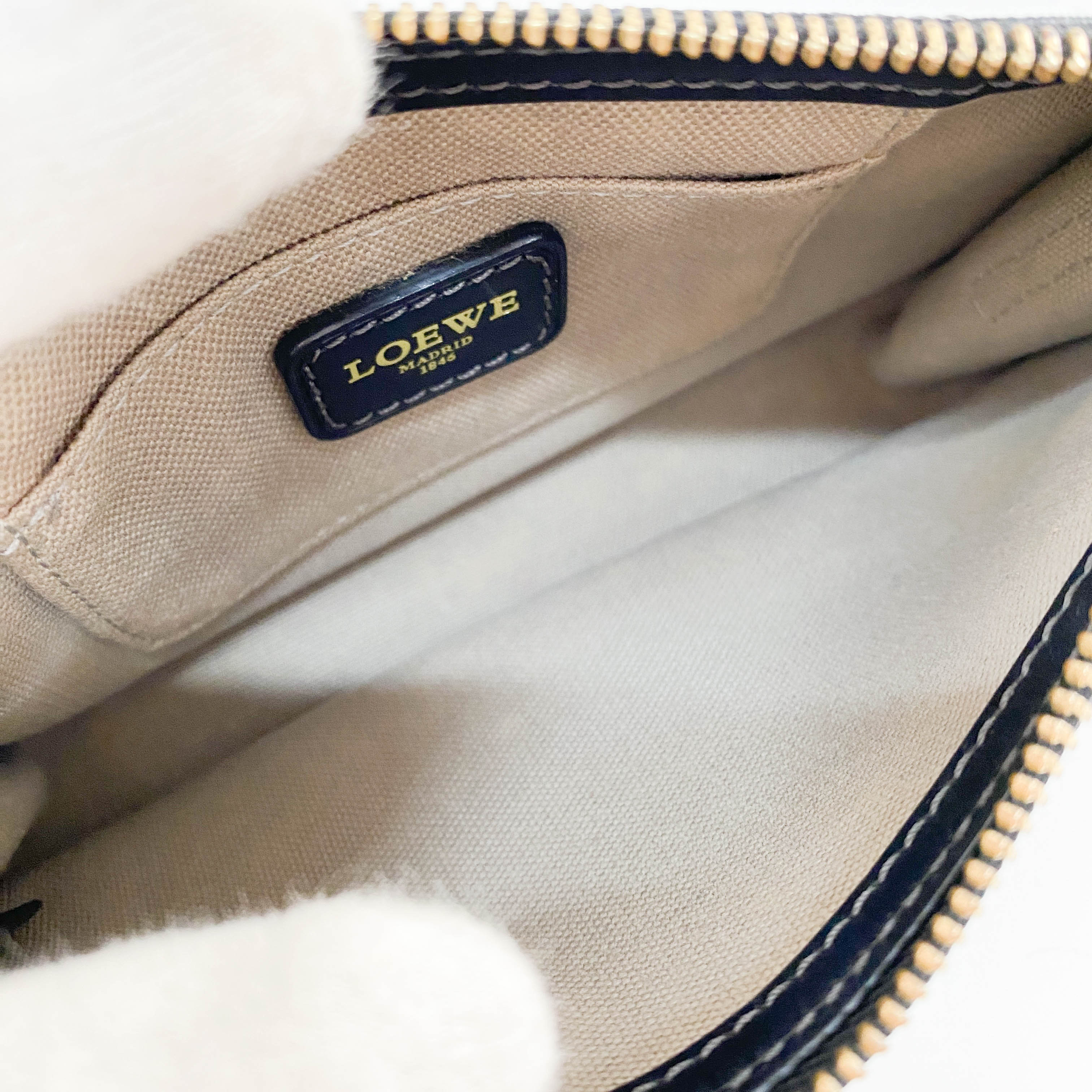 Anagram Grey Coated Canvas Pouch