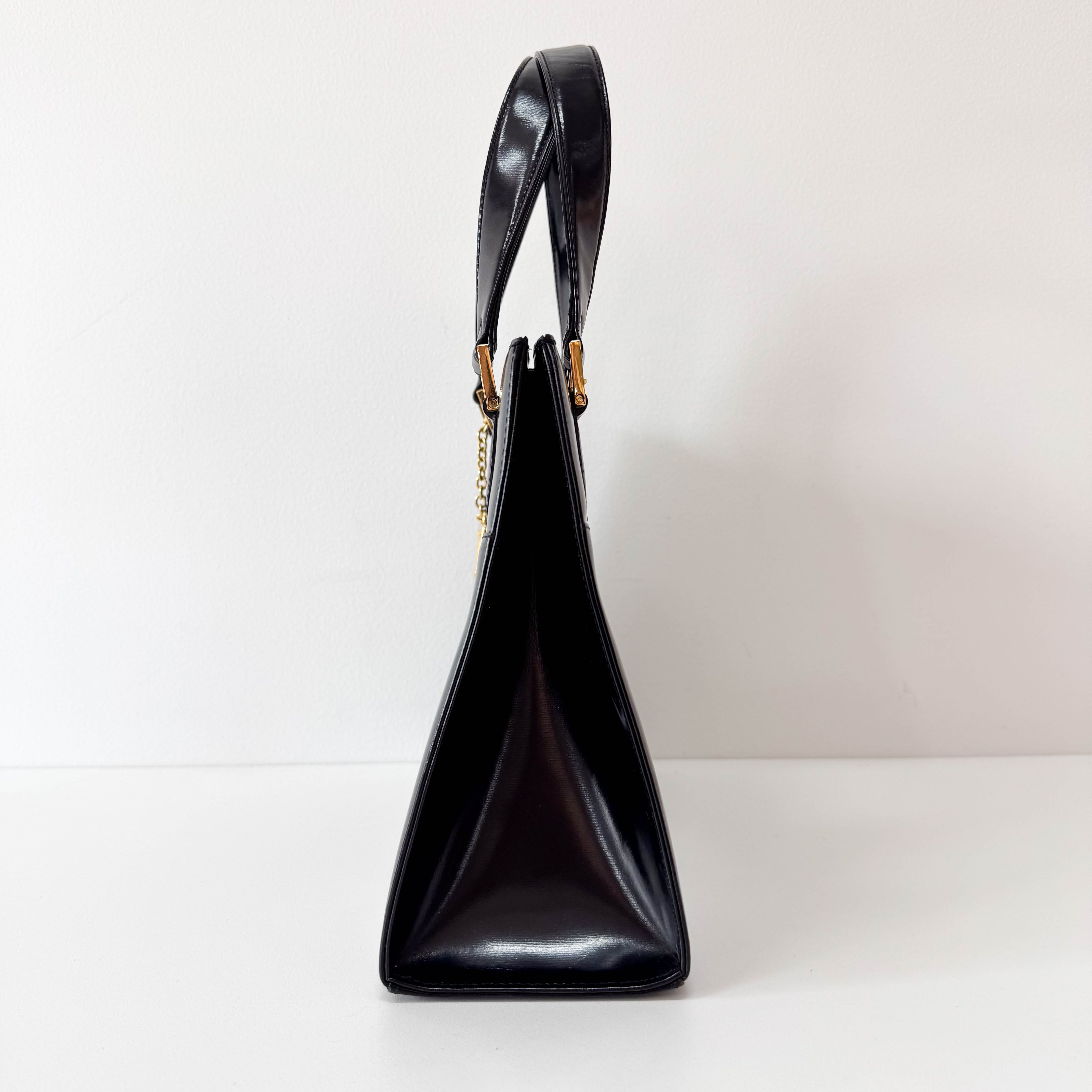 Black Leather Two Way Bag