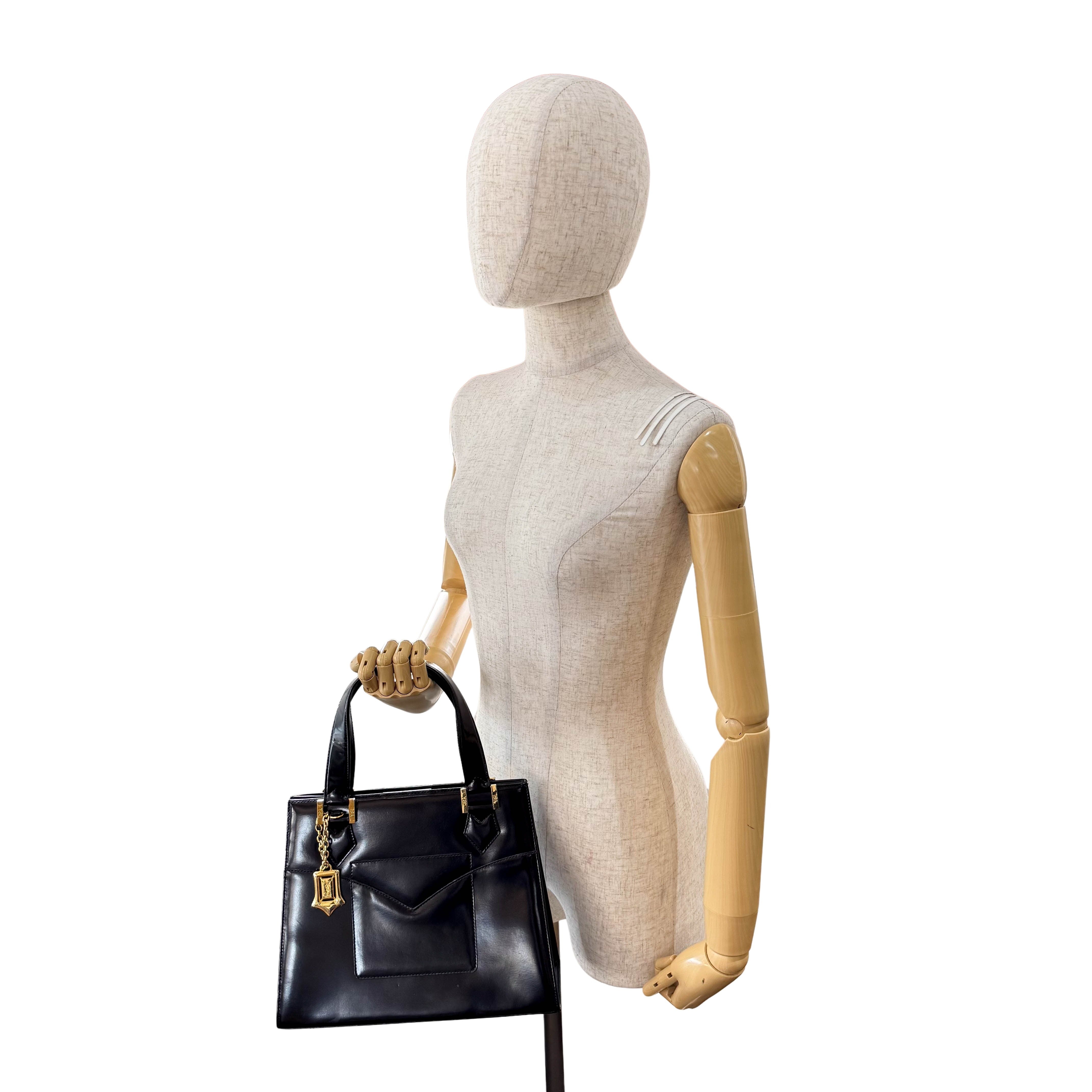 Black Leather Two Way Bag