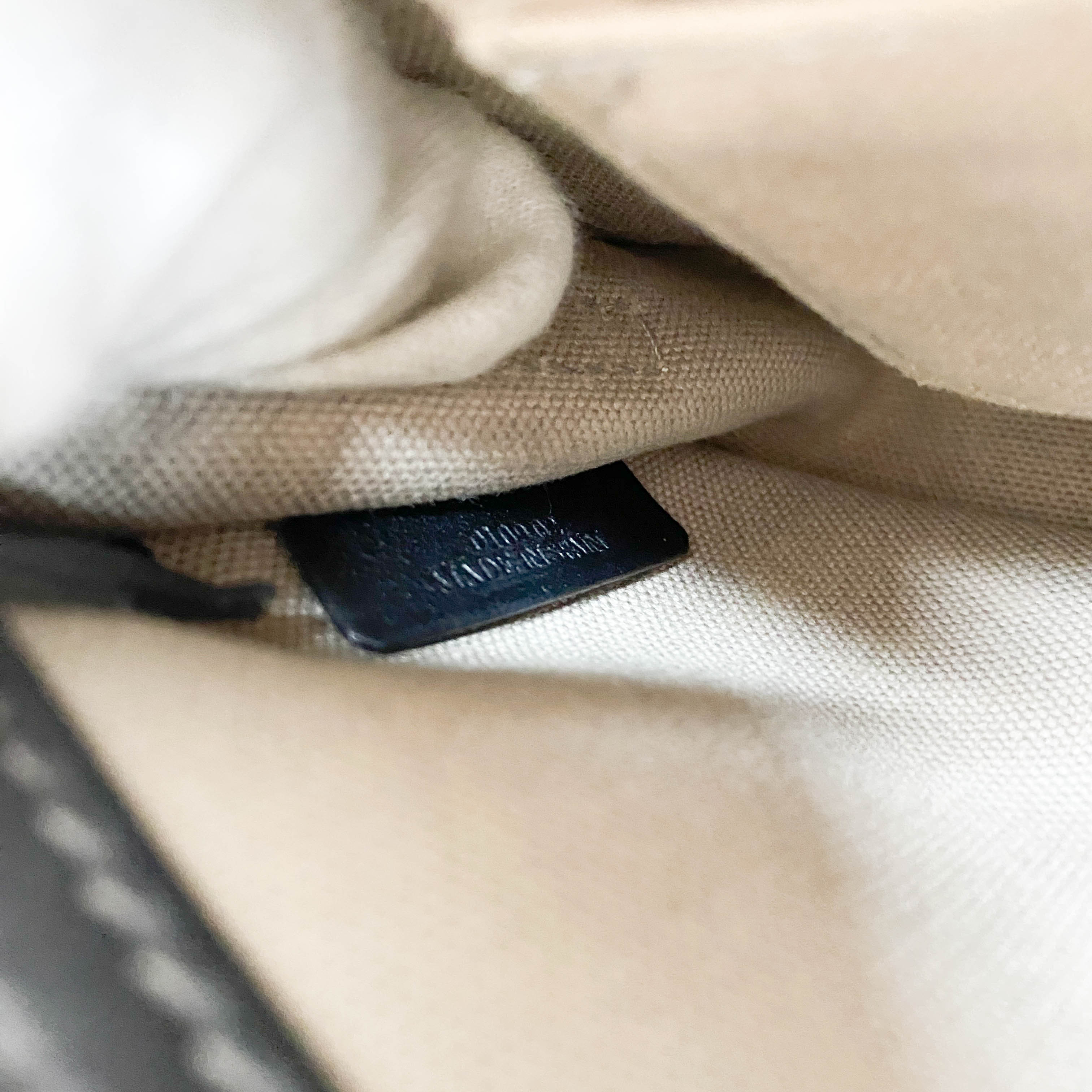 Anagram Grey Coated Canvas Pouch