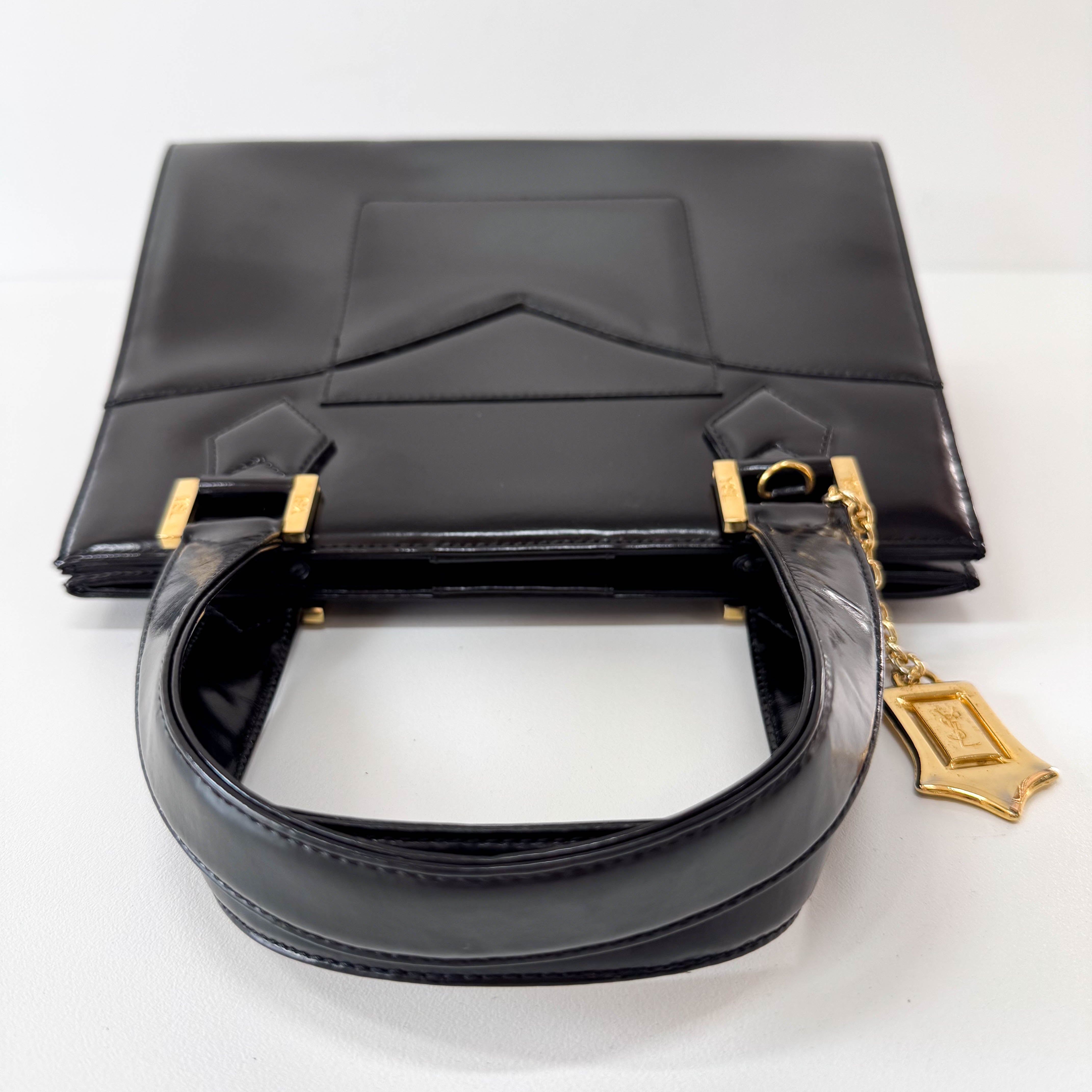 Black Leather Two Way Bag