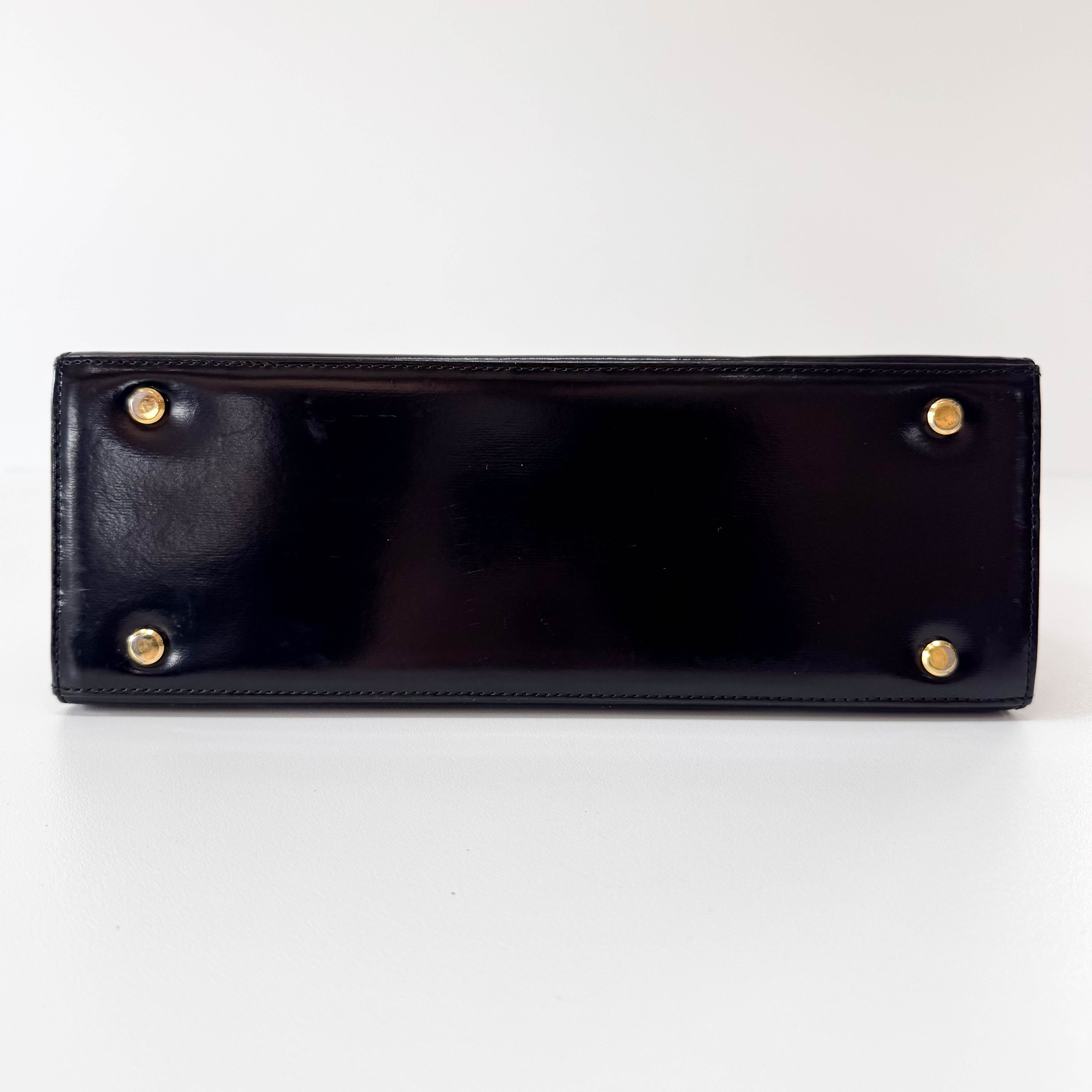 Black Leather Two Way Bag