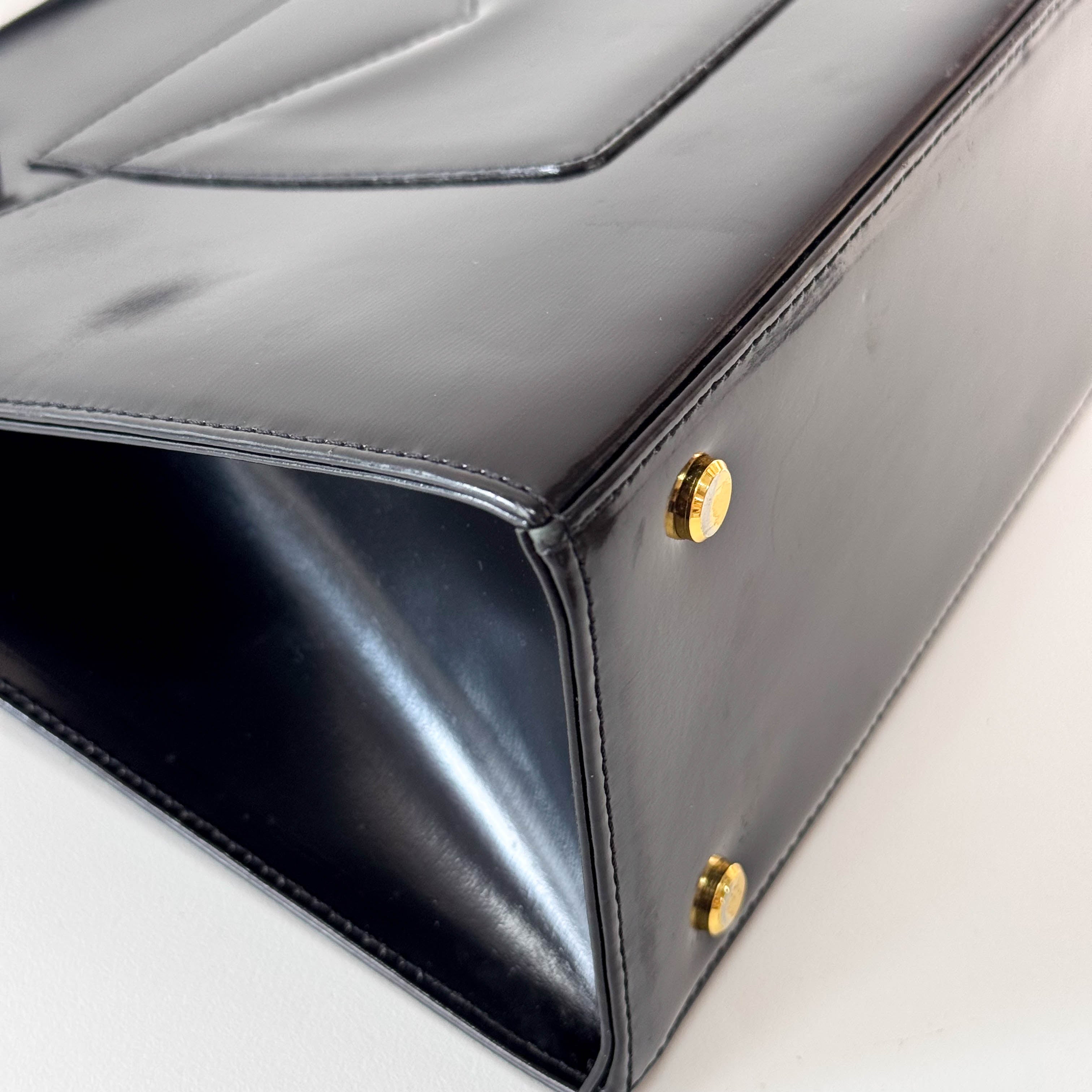 Black Leather Two Way Bag