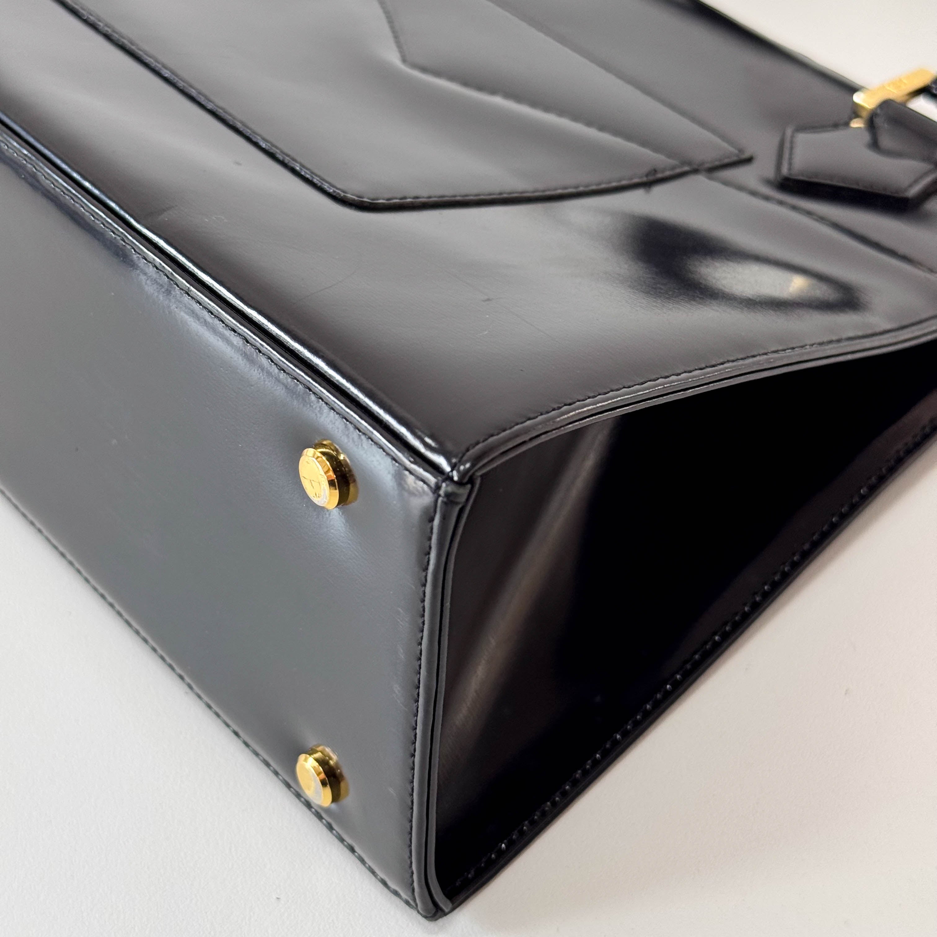 Black Leather Two Way Bag