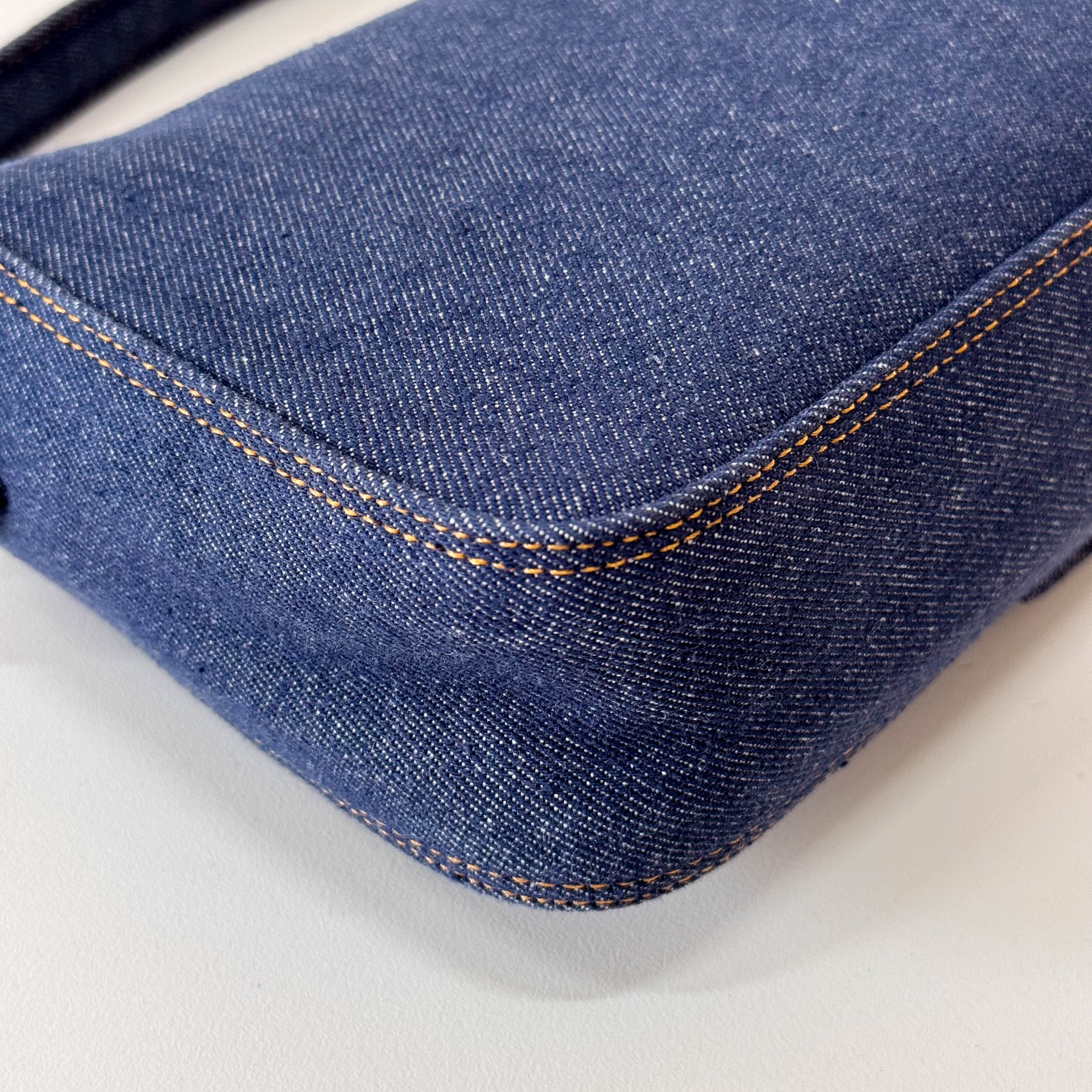 Baguette Re-Edition Blue Denim Shoulder Bag