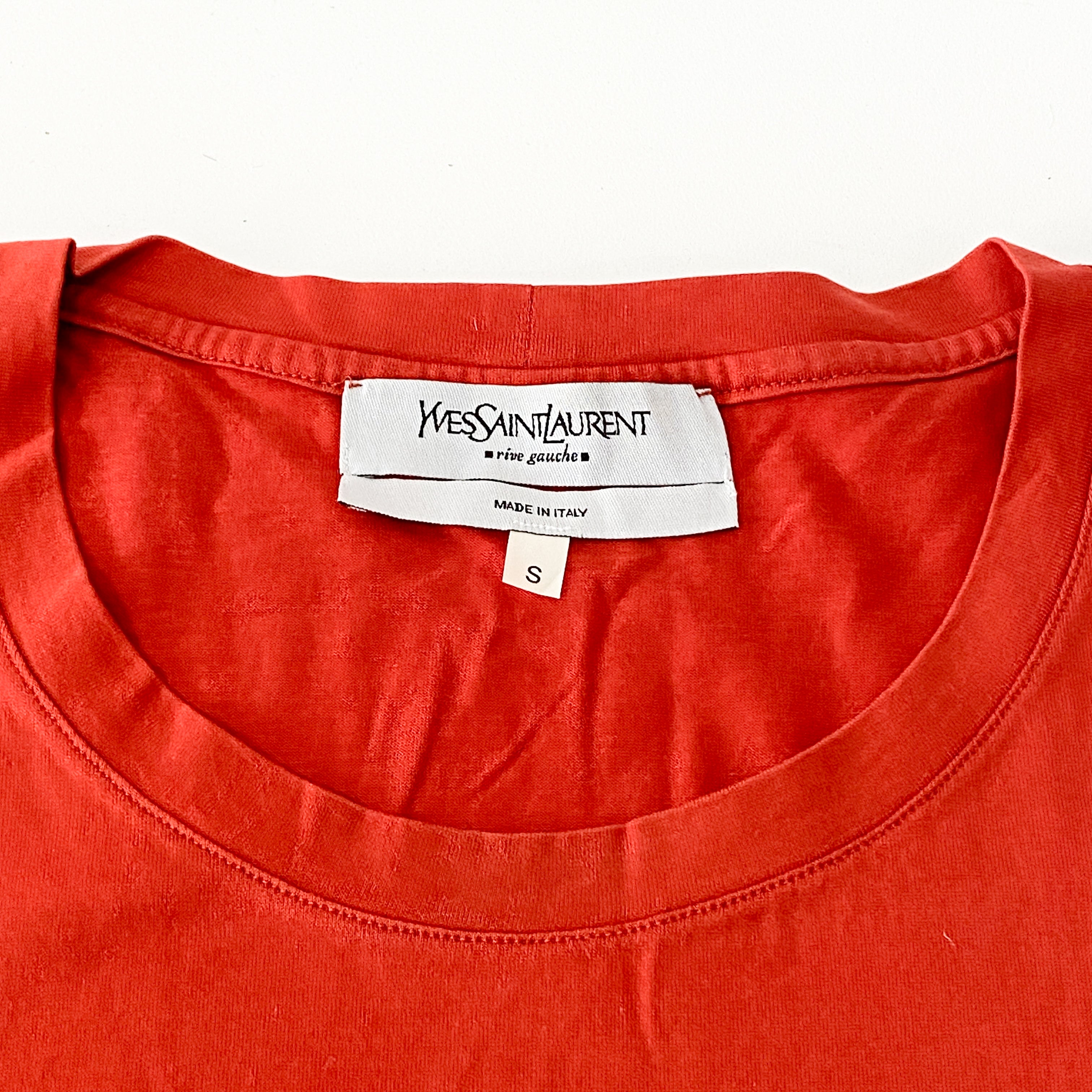 Gold YSL Print Orange T-Shirt