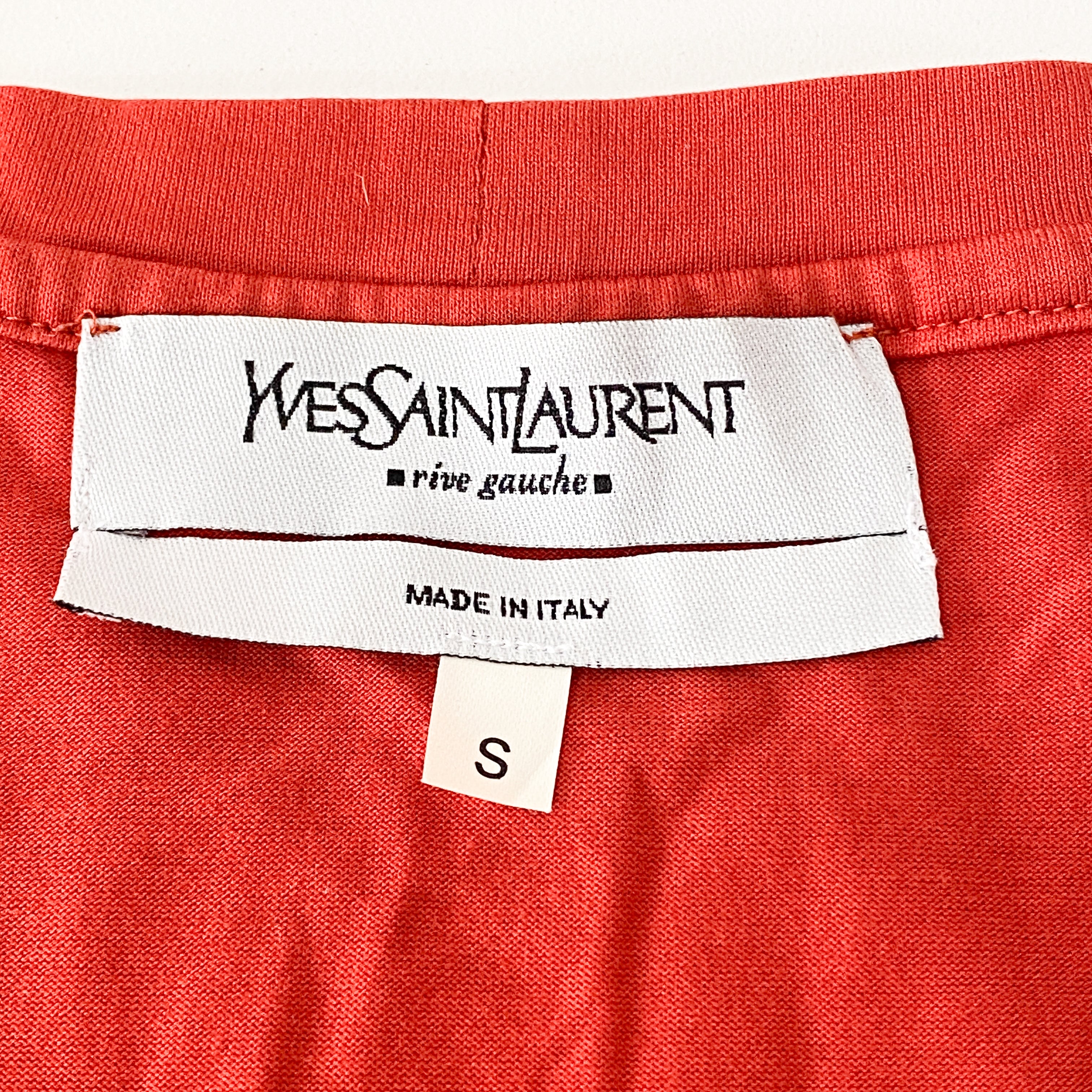 Gold YSL Print Orange T-Shirt