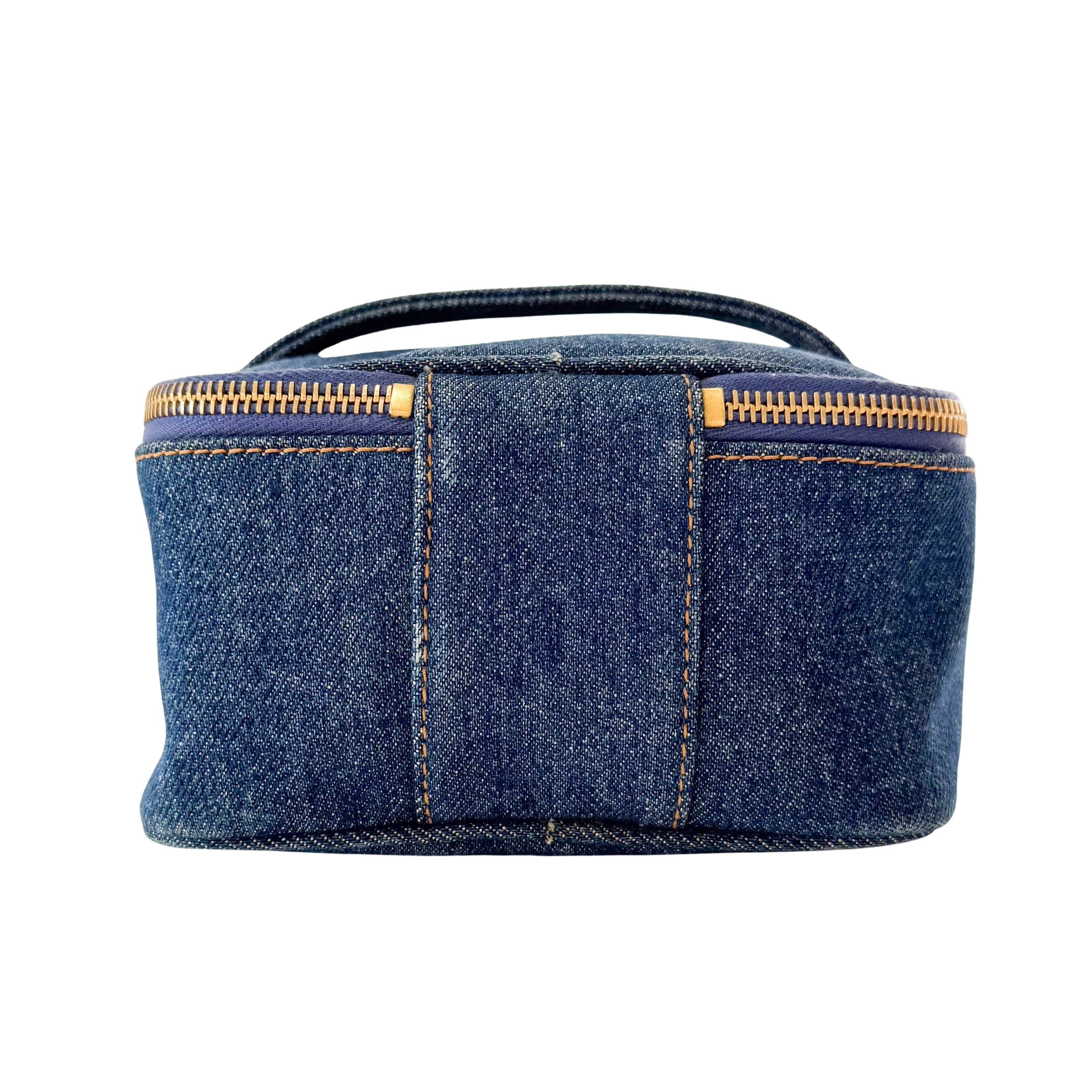 CC Logo Denim Vanity Bag