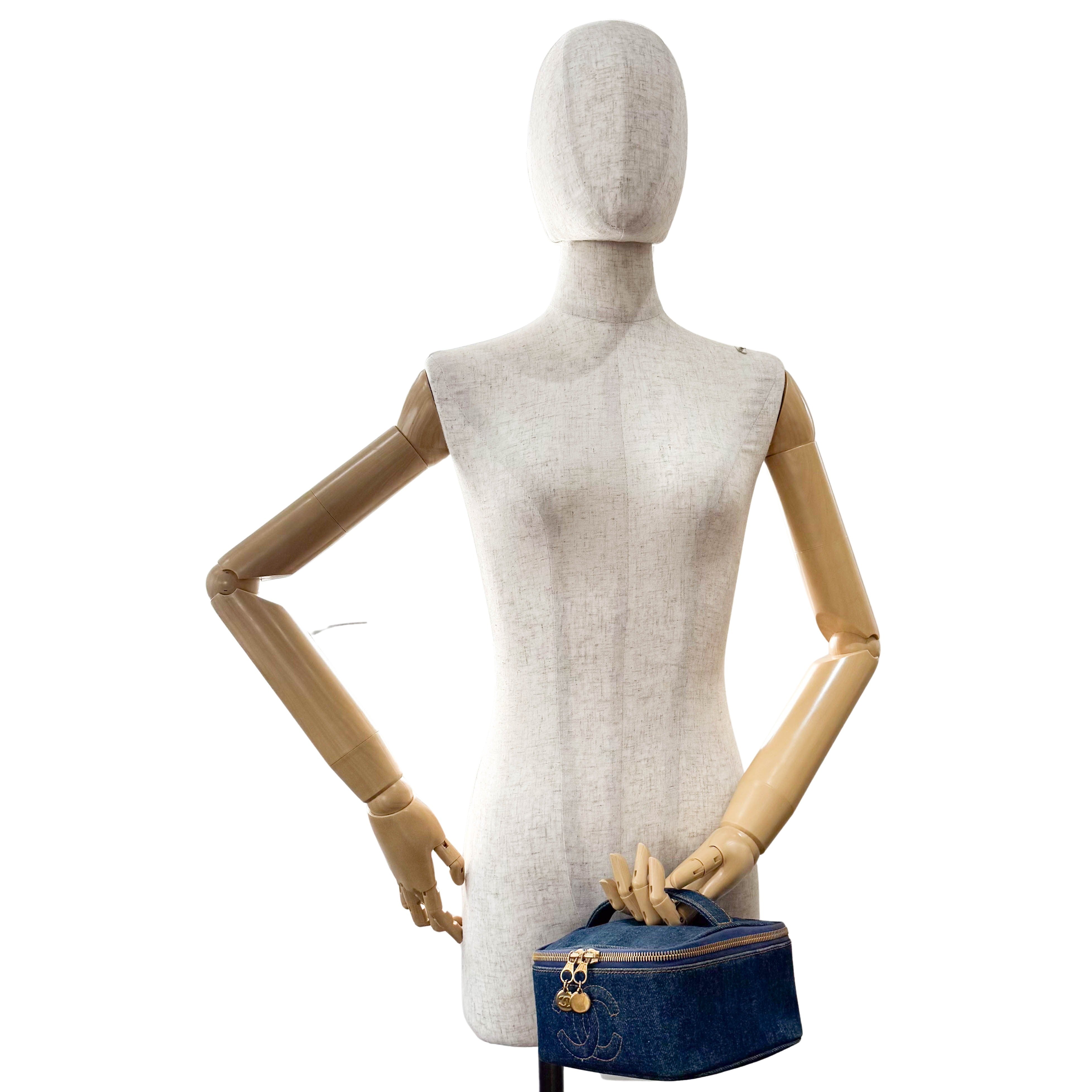 CC Logo Denim Vanity Bag