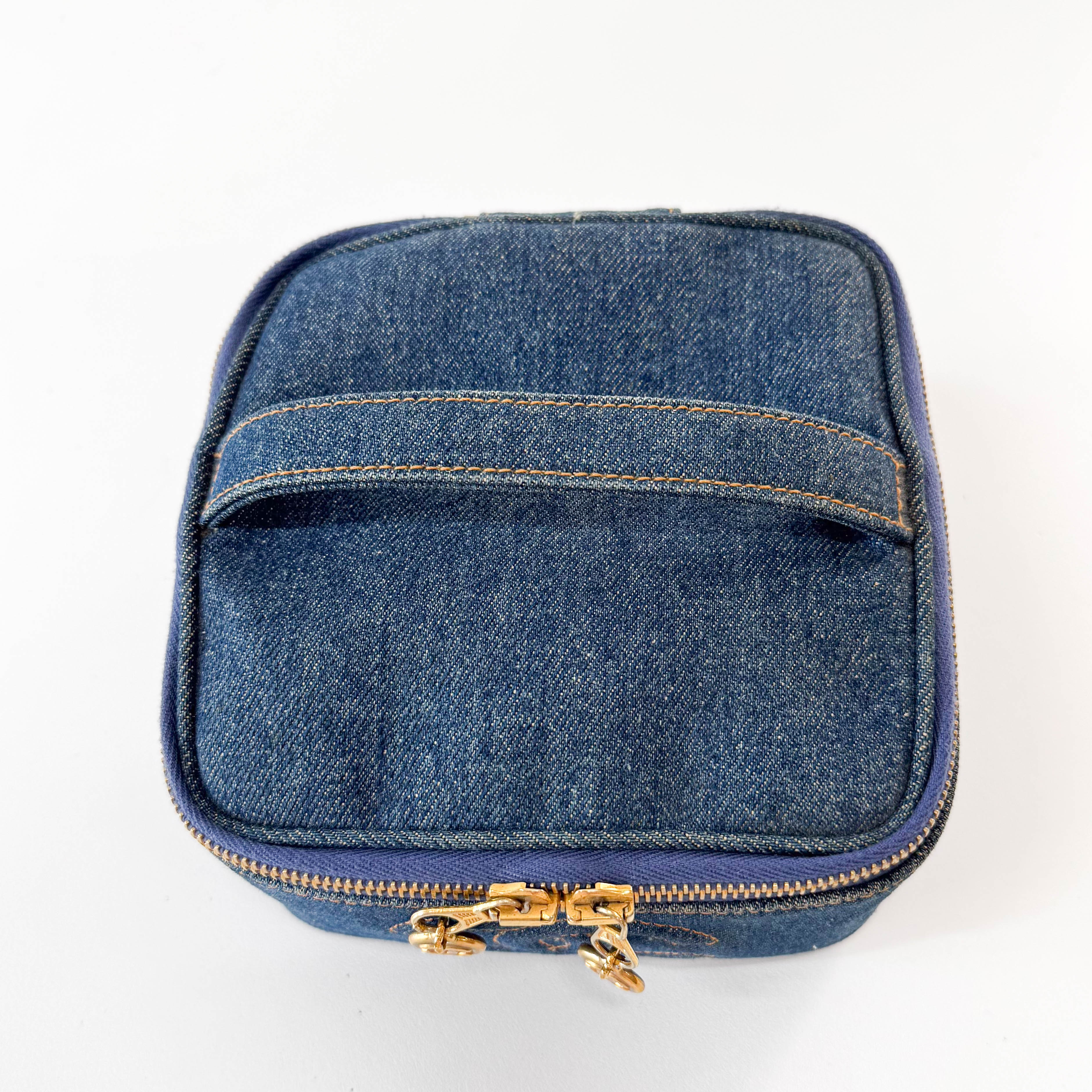 CC Logo Denim Vanity Bag