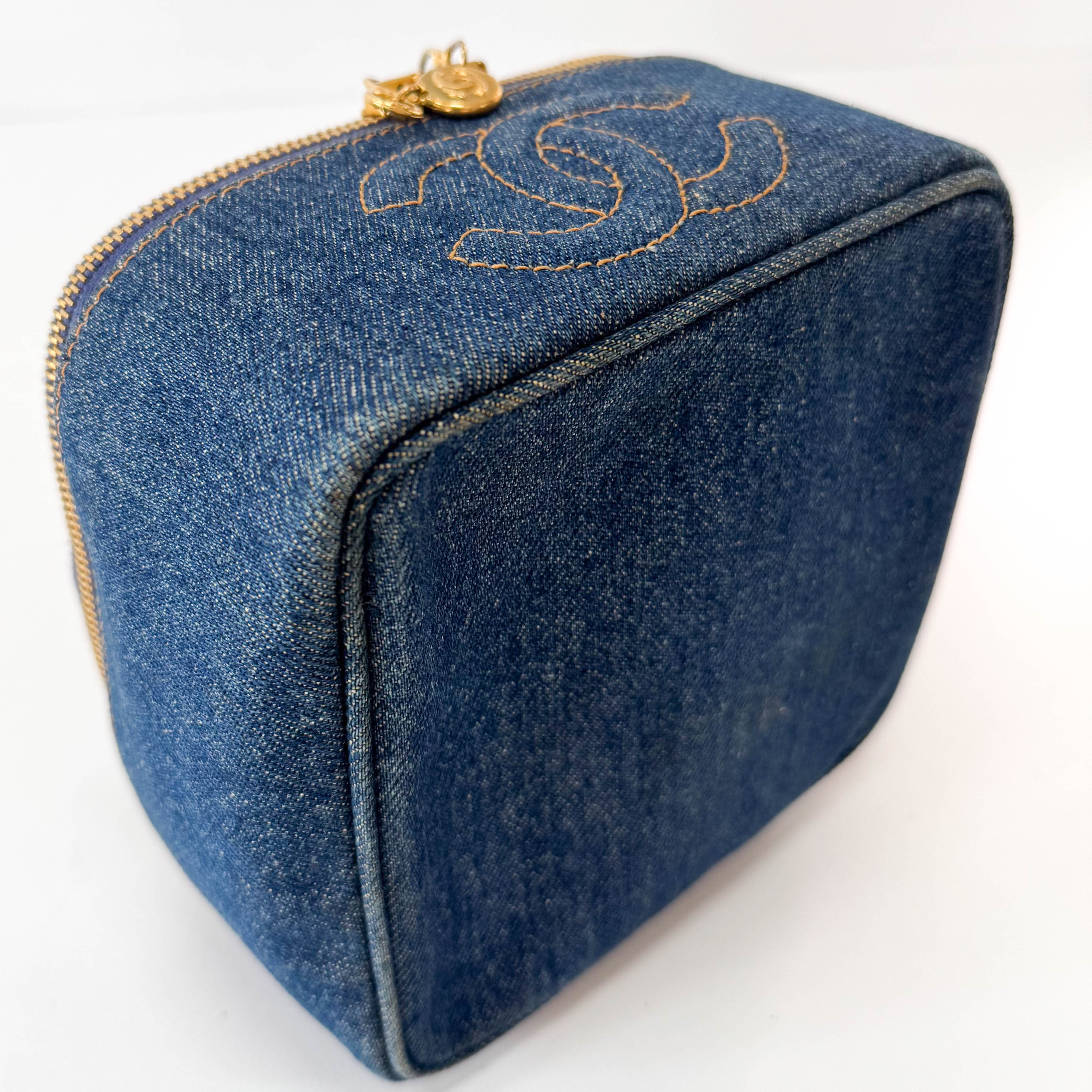 CC Logo Denim Vanity Bag