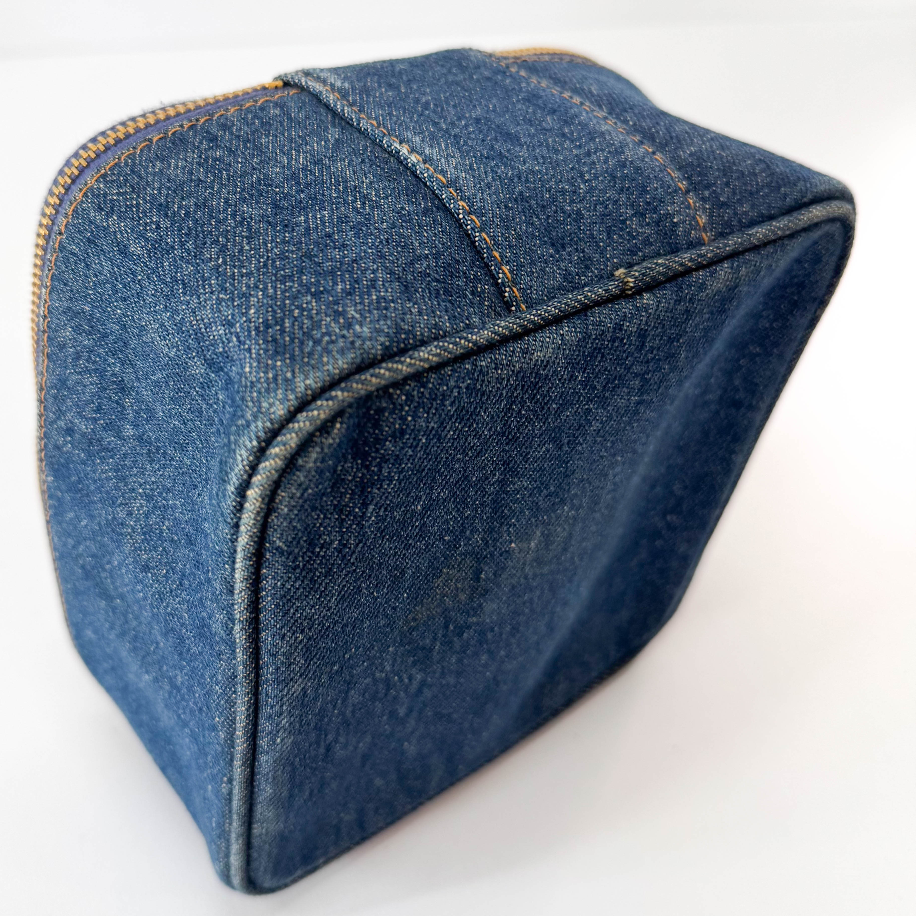 CC Logo Denim Vanity Bag