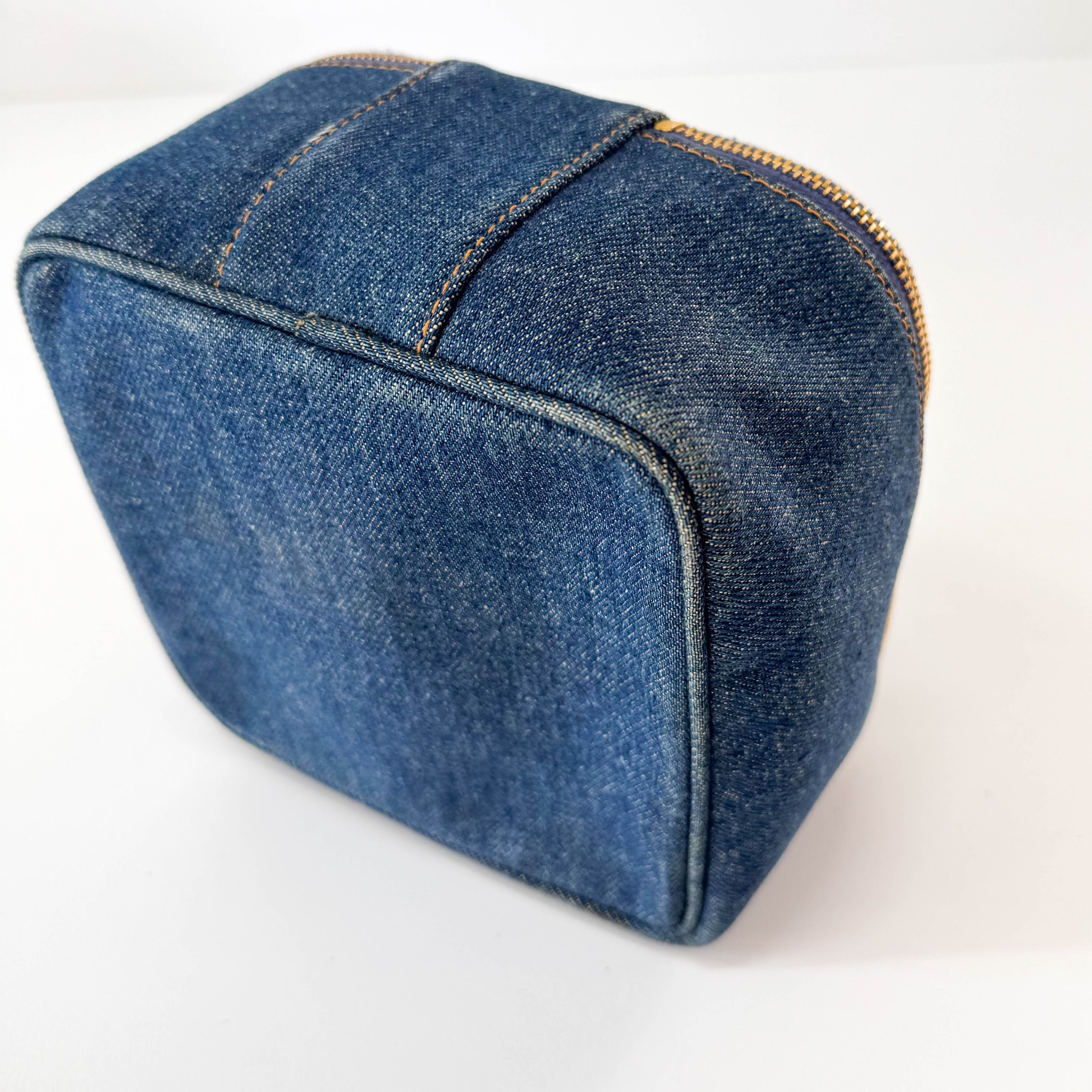 CC Logo Denim Vanity Bag