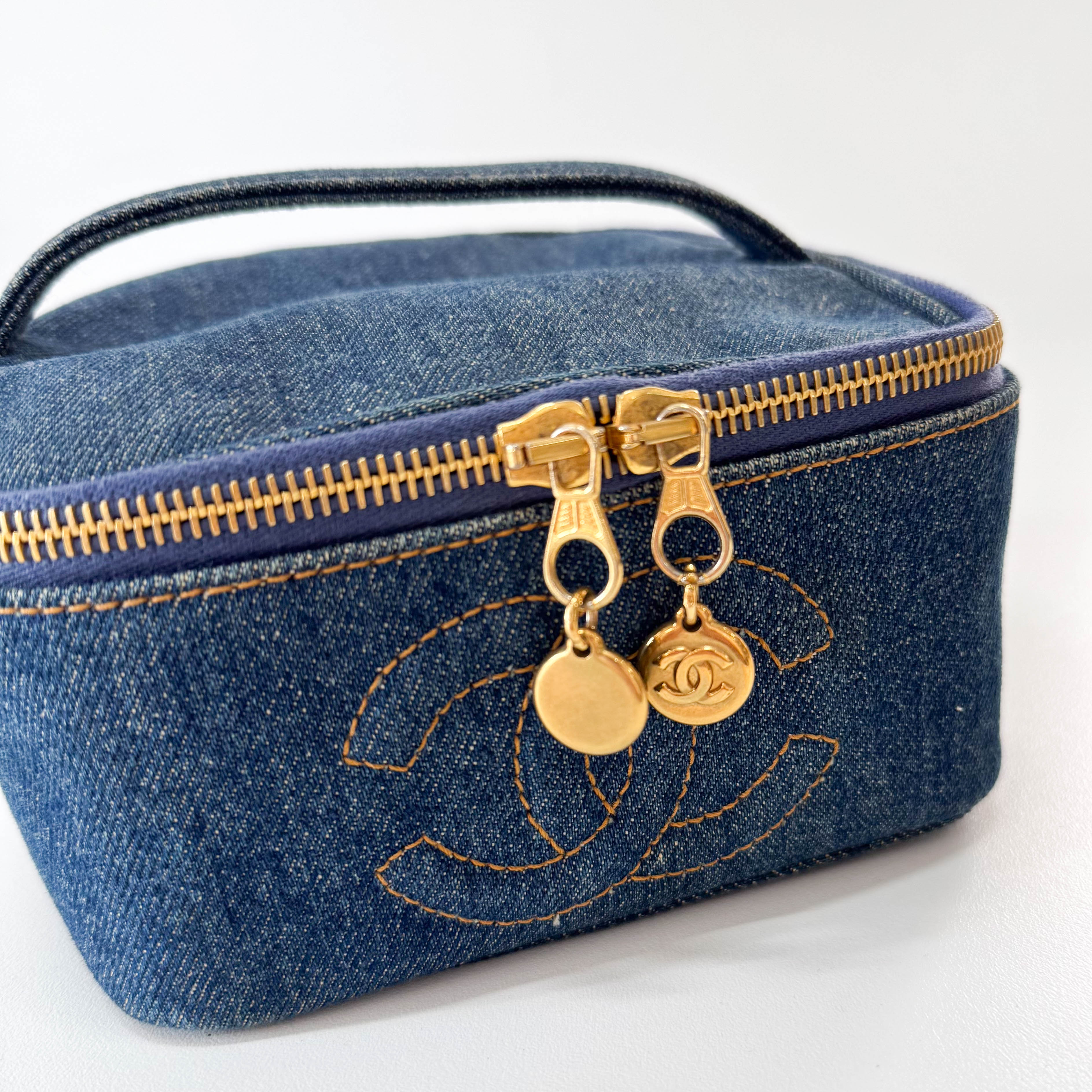 CC Logo Denim Vanity Bag