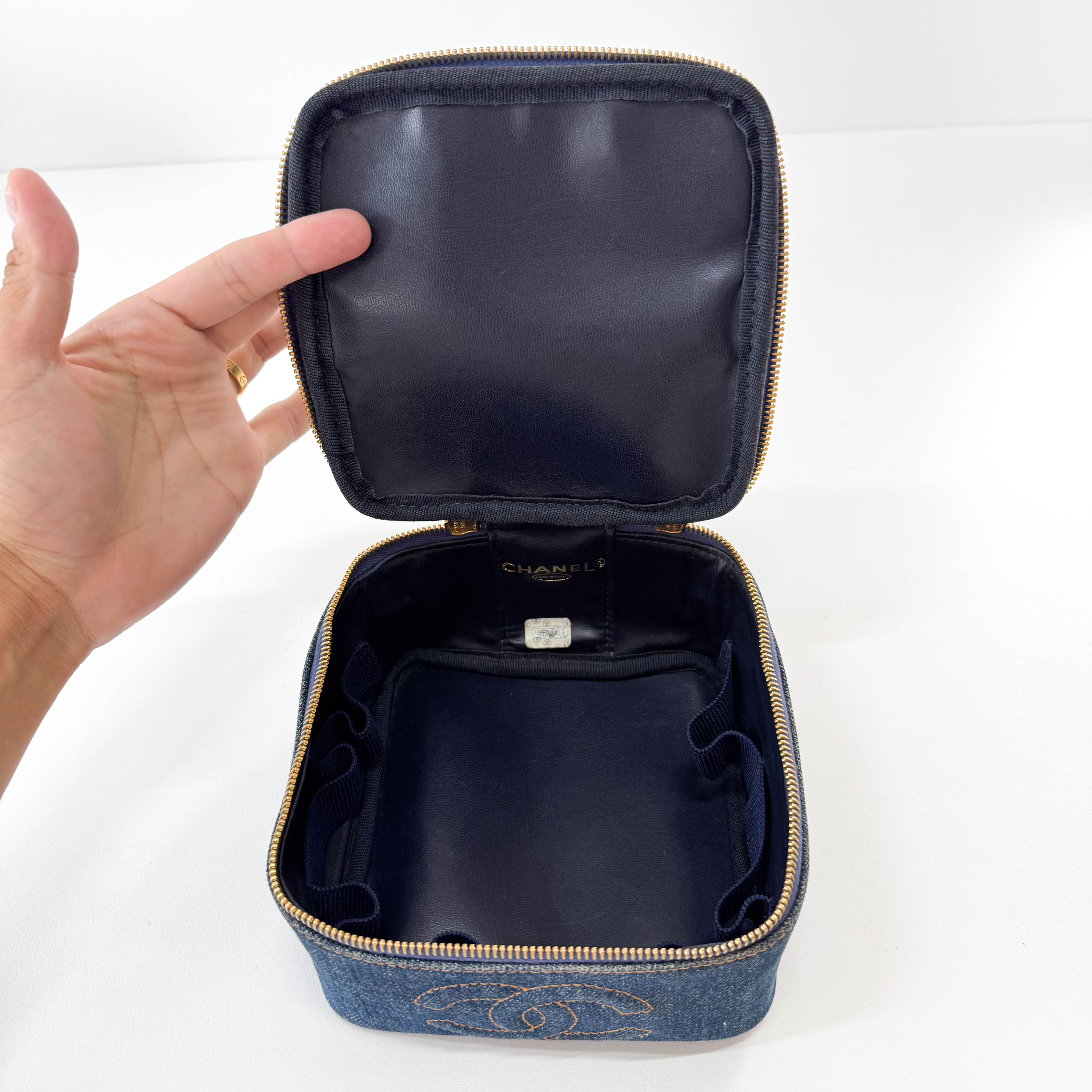 CC Logo Denim Vanity Bag