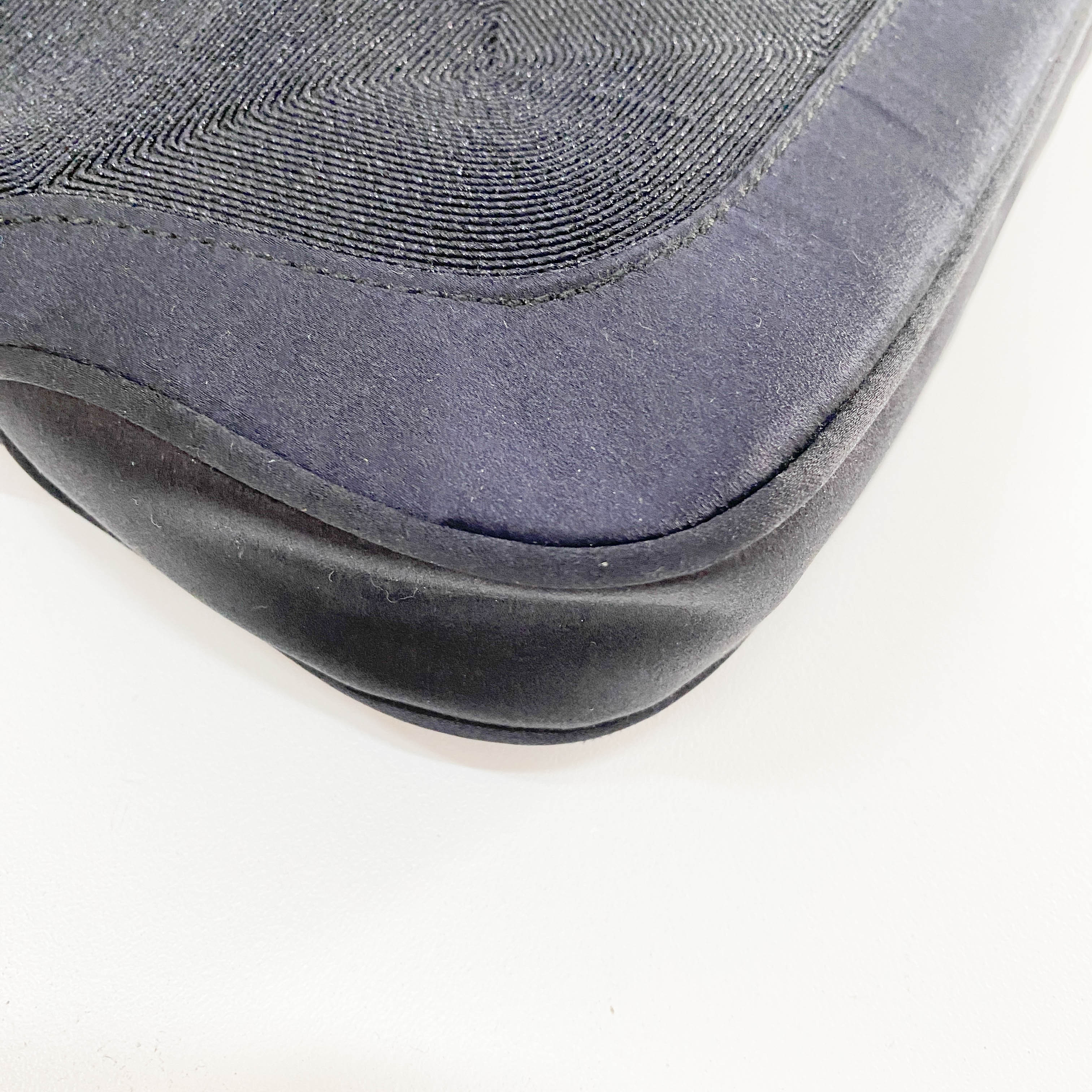 Jackie Black Satin Shoulder Bag