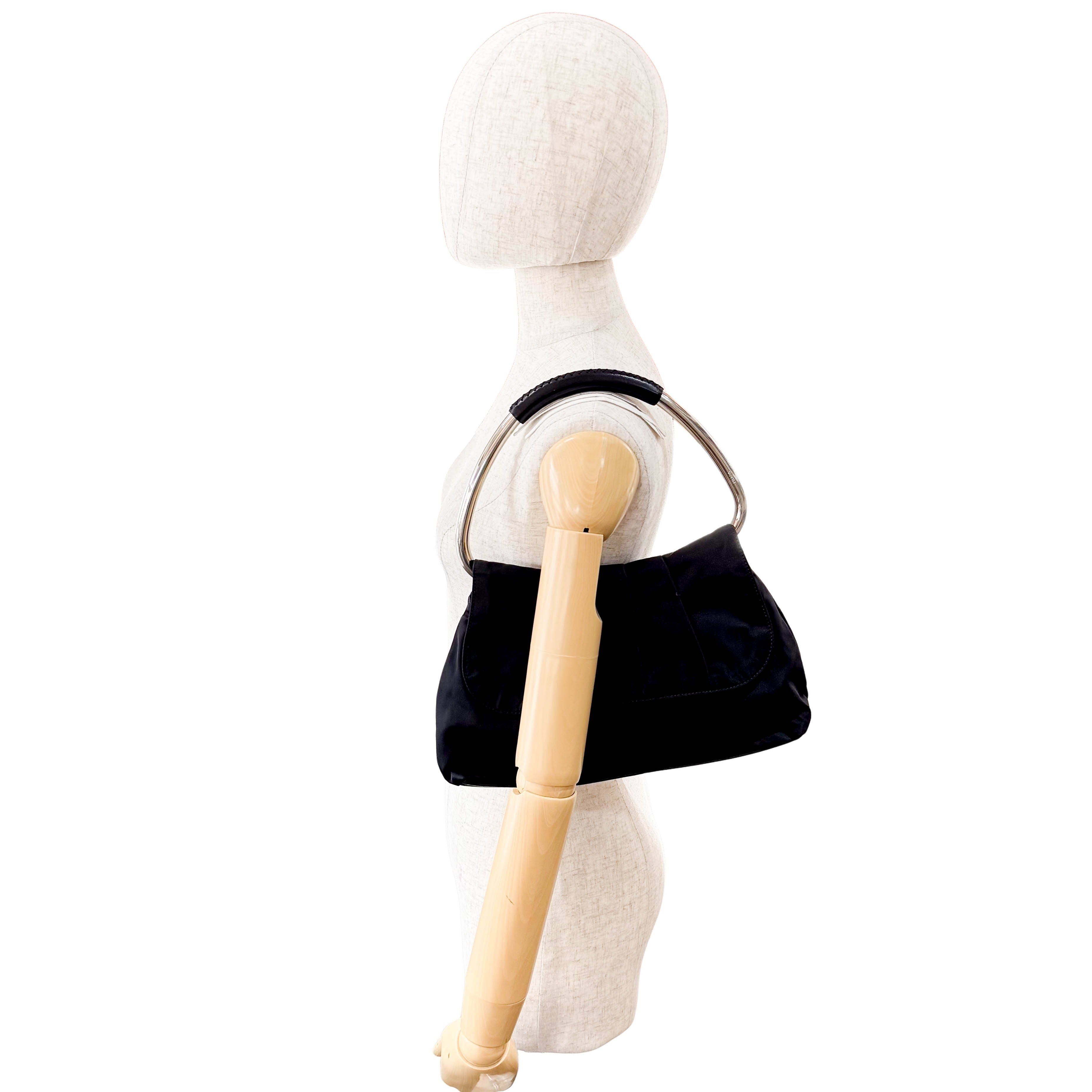 Black Nylon Shoulder Bag