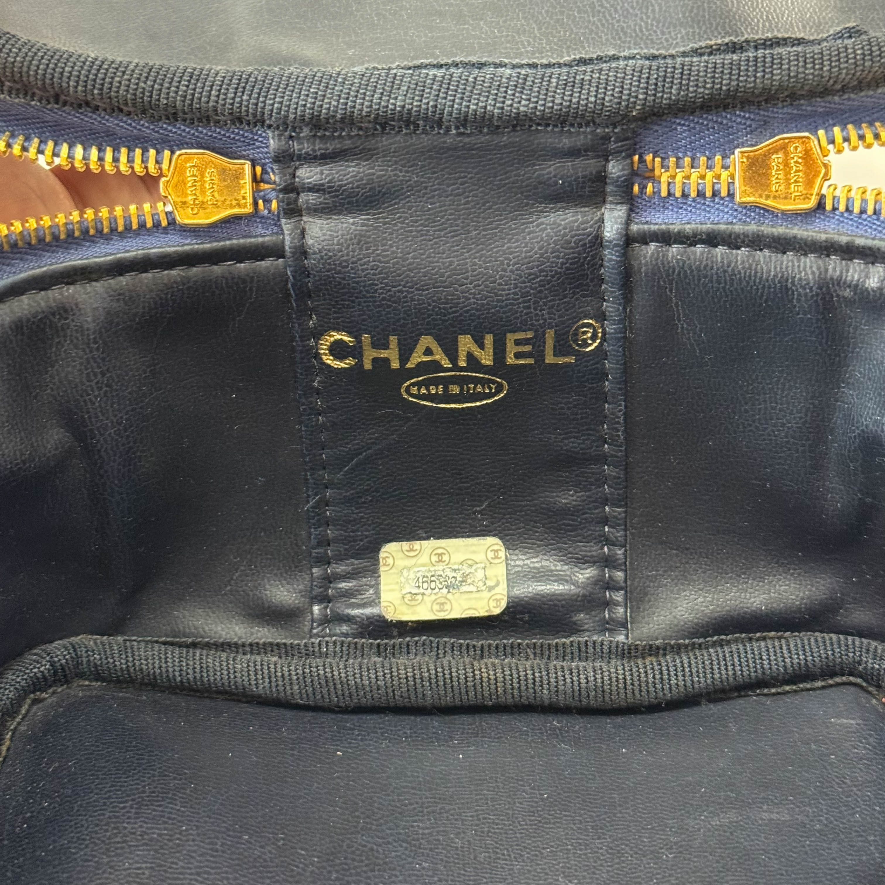 CC Logo Denim Vanity Bag