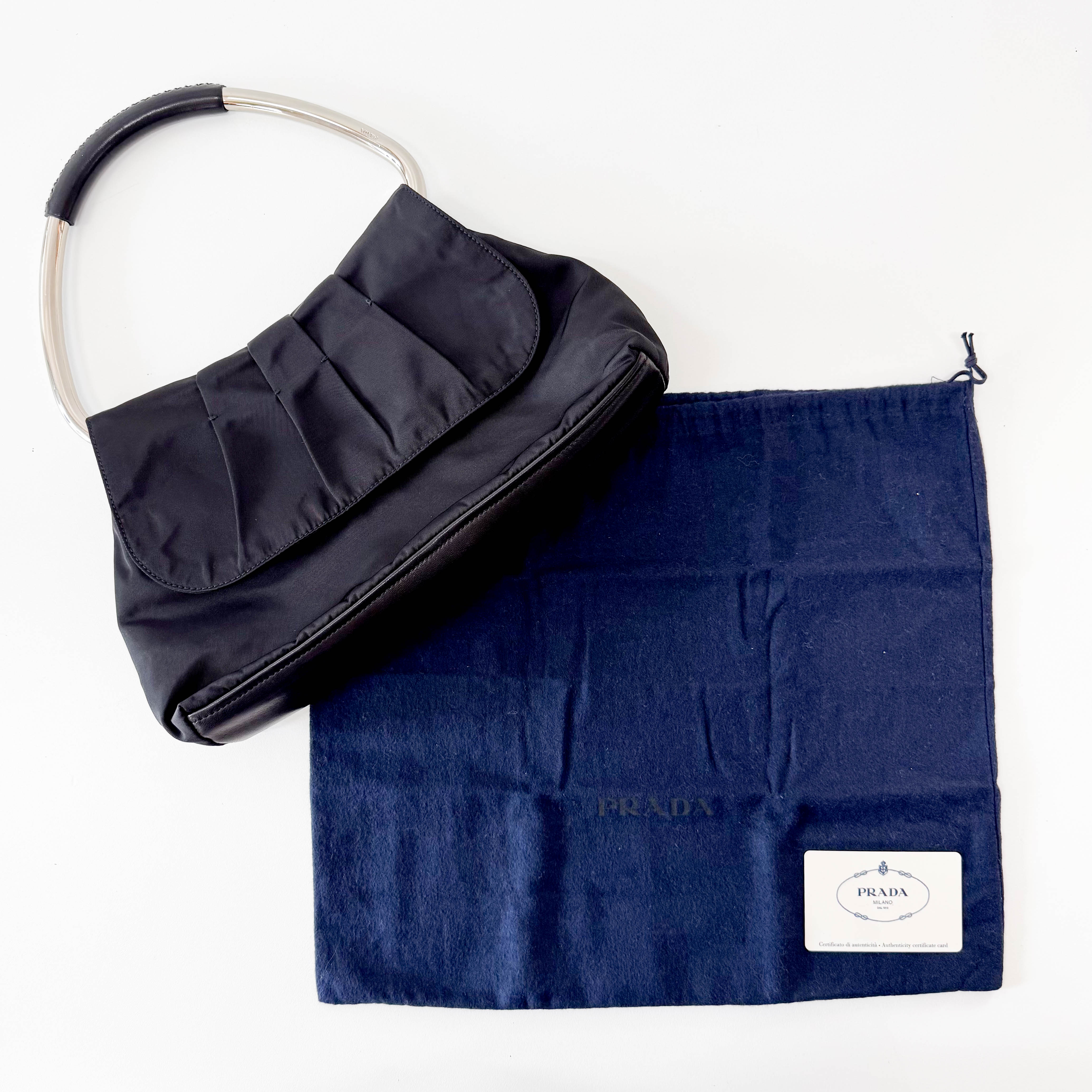 Black Nylon Shoulder Bag