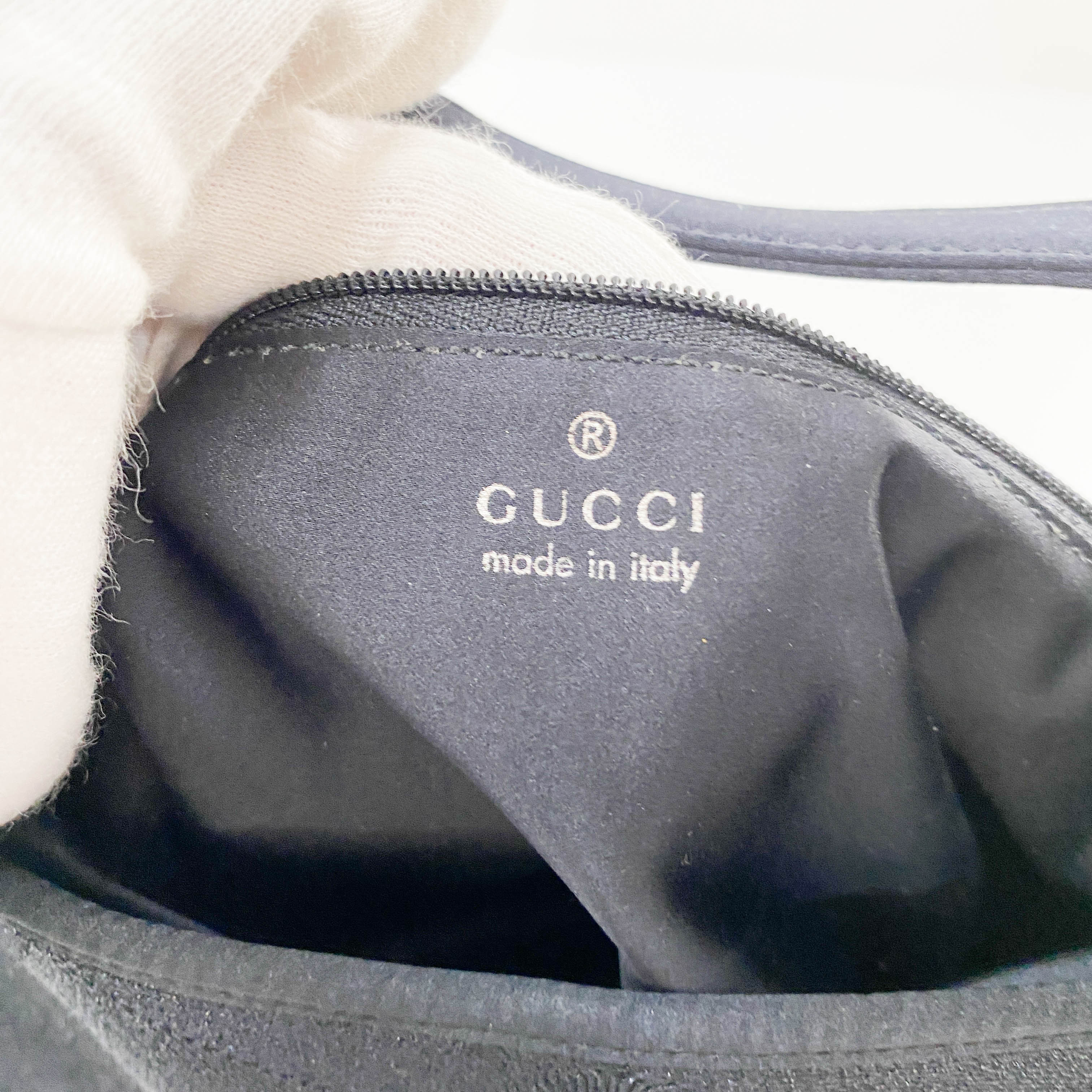 Jackie Black Satin Shoulder Bag