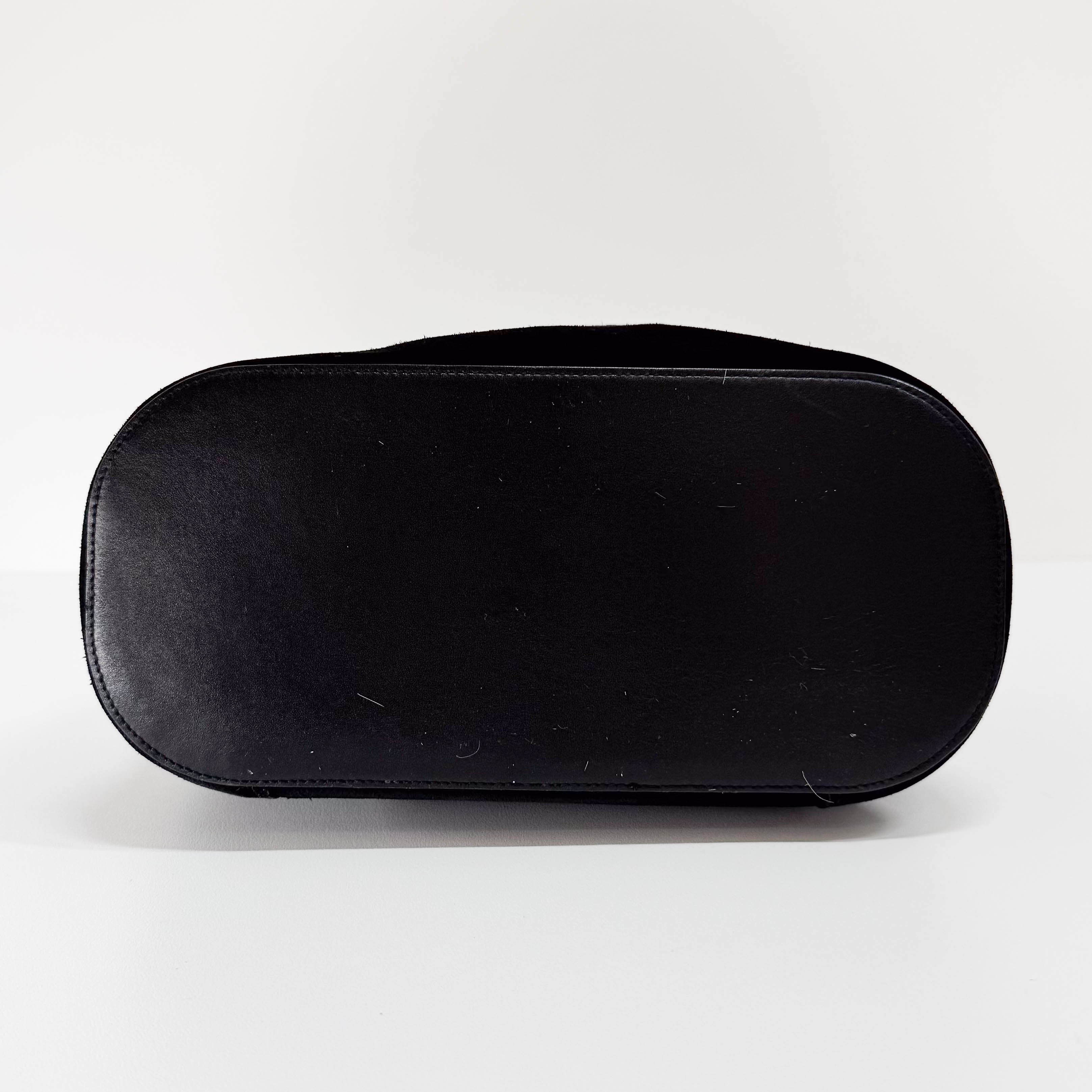 Ring Bag Black Suede Shoulder Bag