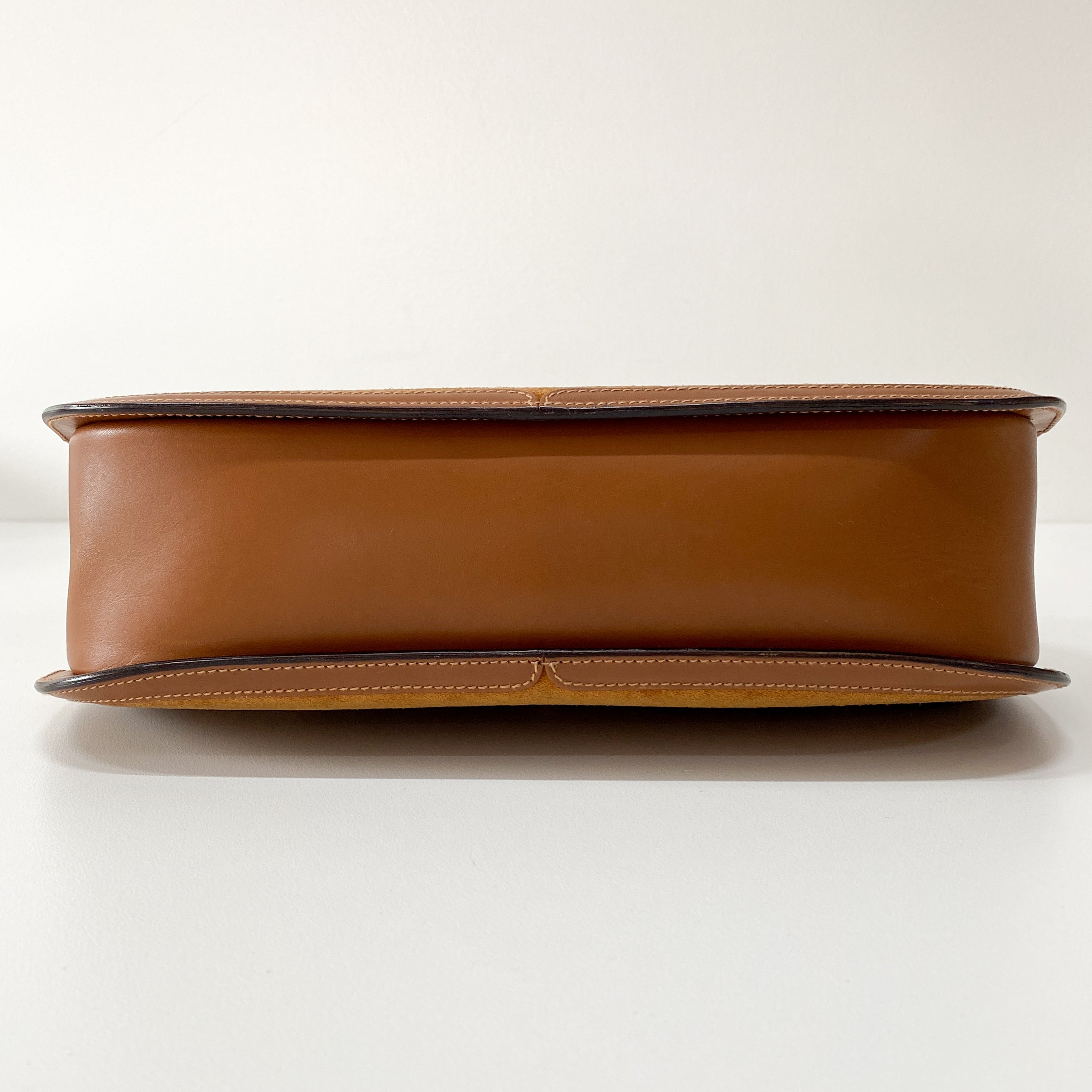 Horsebit Brown Suede Handbag