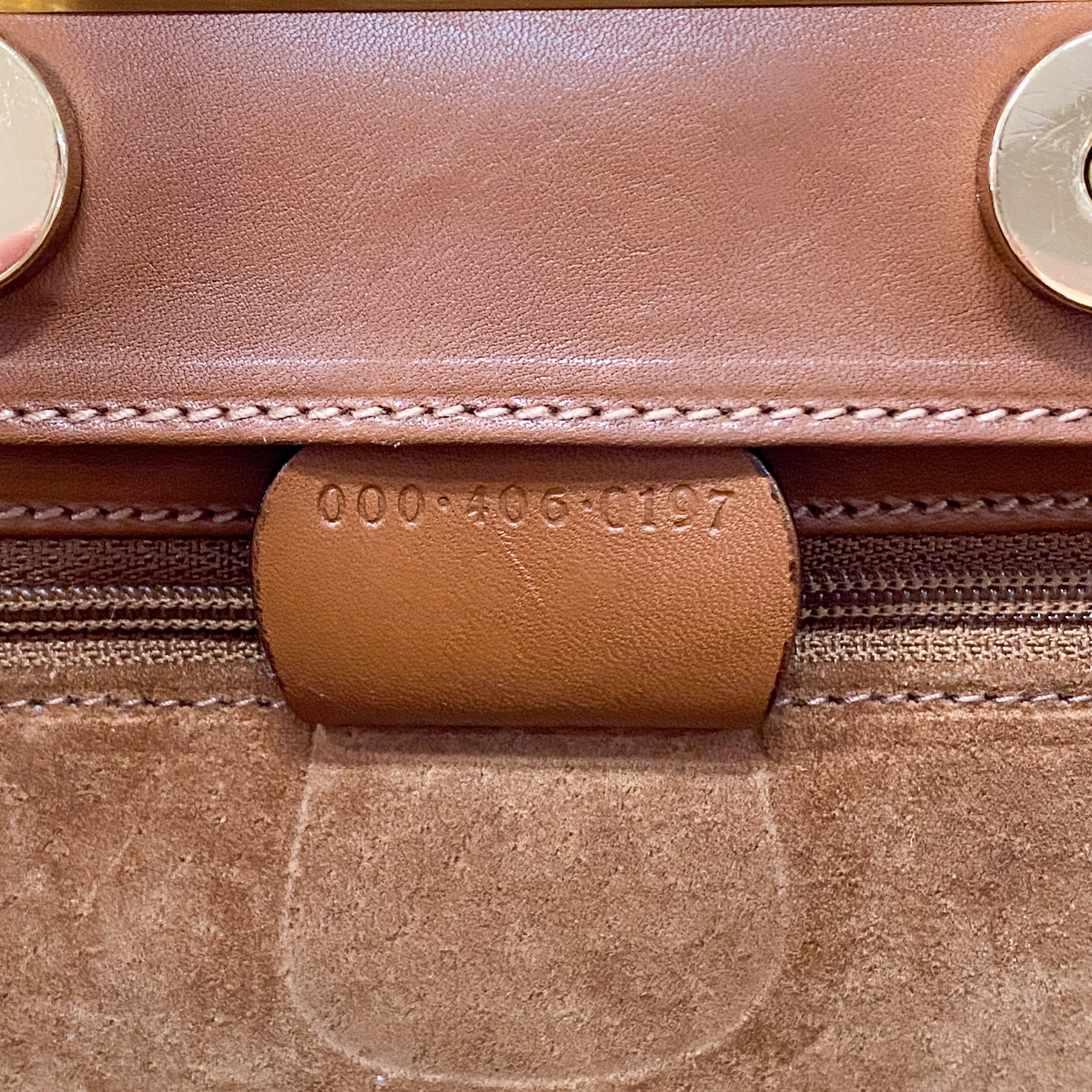 Horsebit Brown Suede Handbag