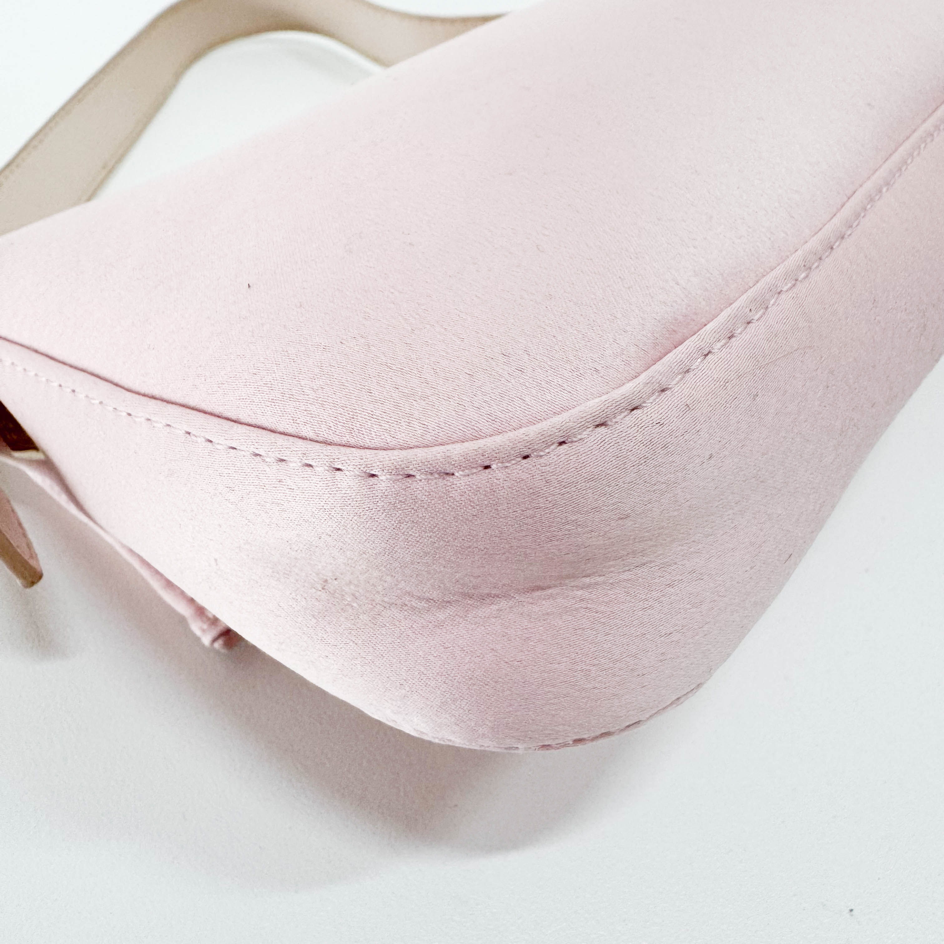 Baguette Silk Light Pink Rhinestone Hardware