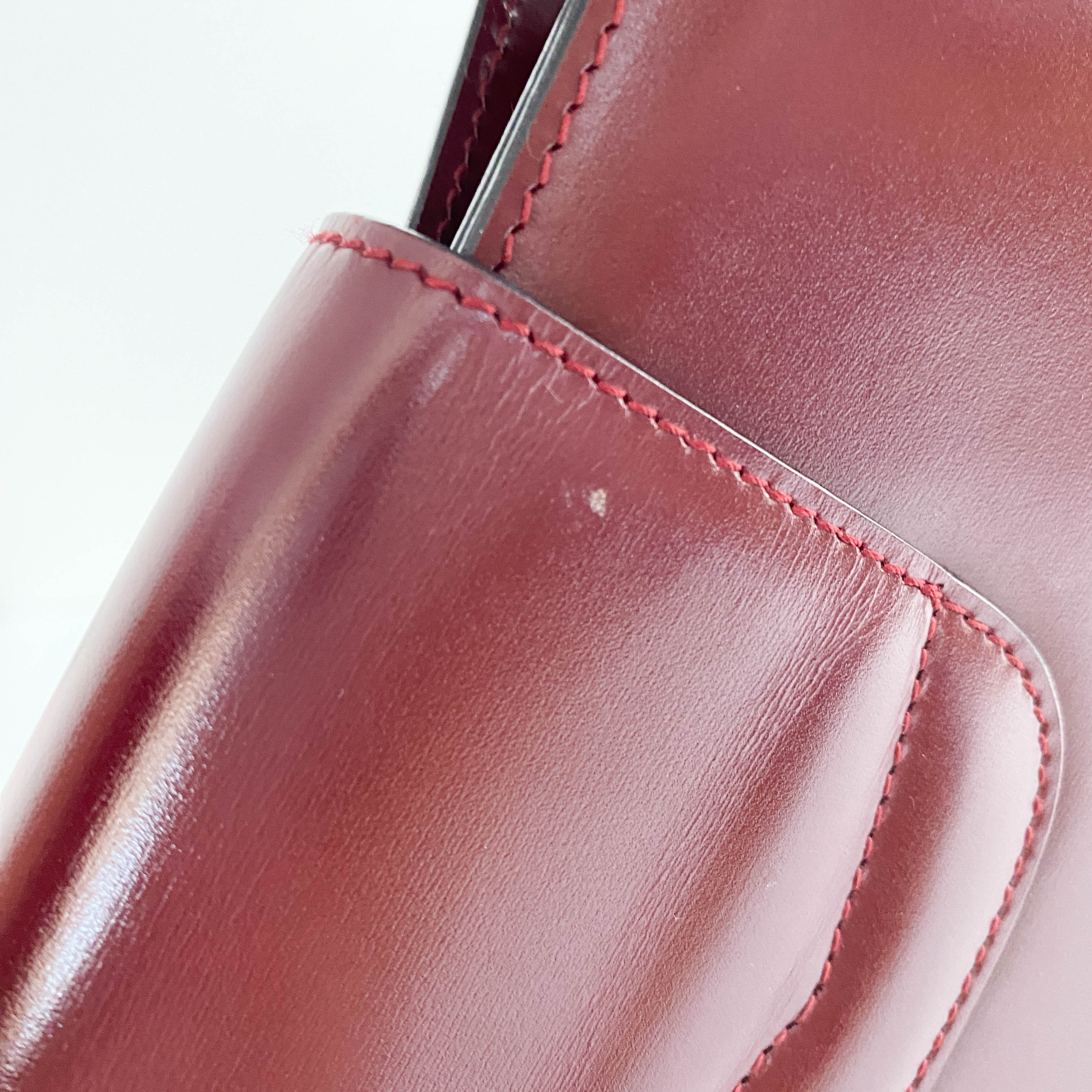 Red Leather Shoulder Bag