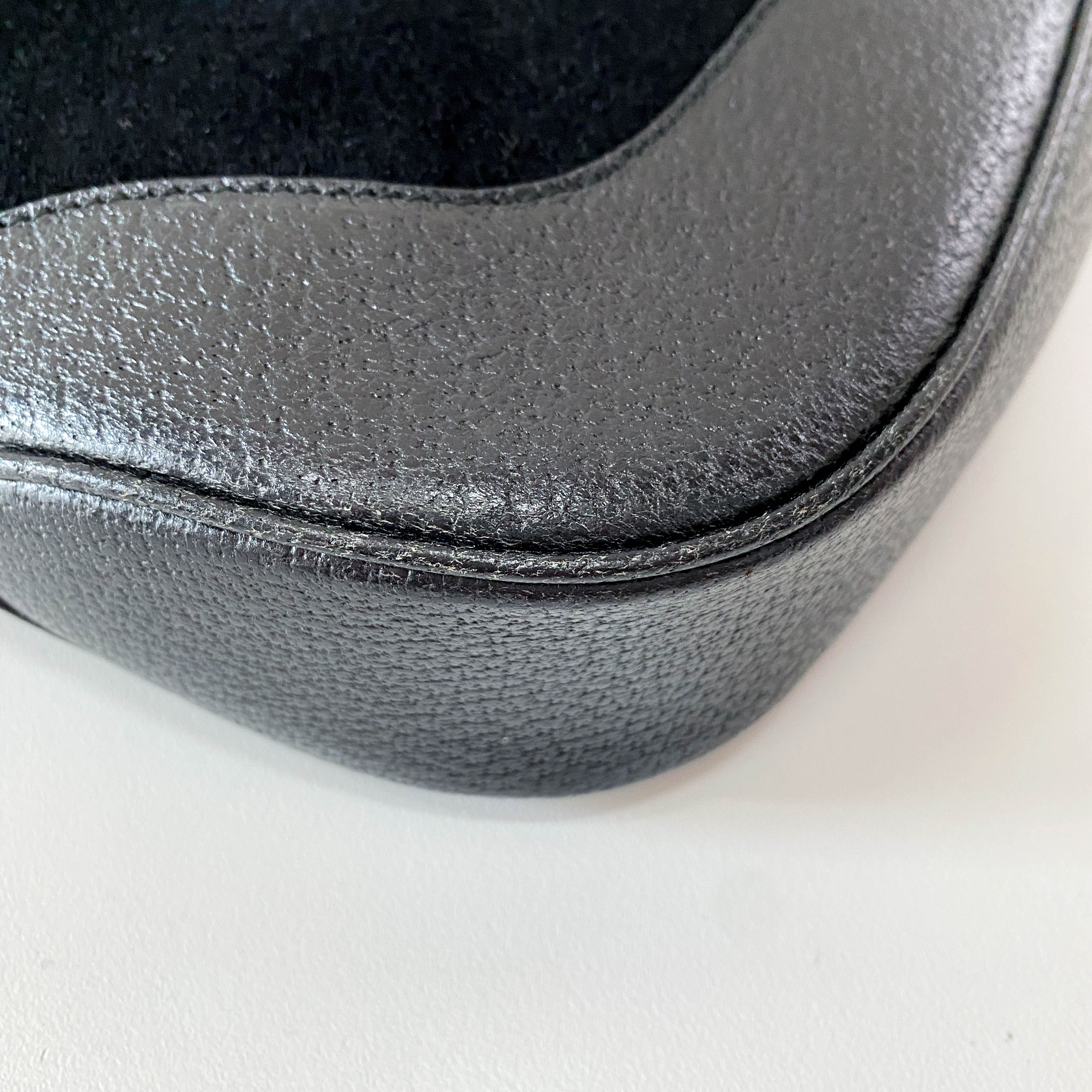 Jackie Wool Black Shoulder Bag