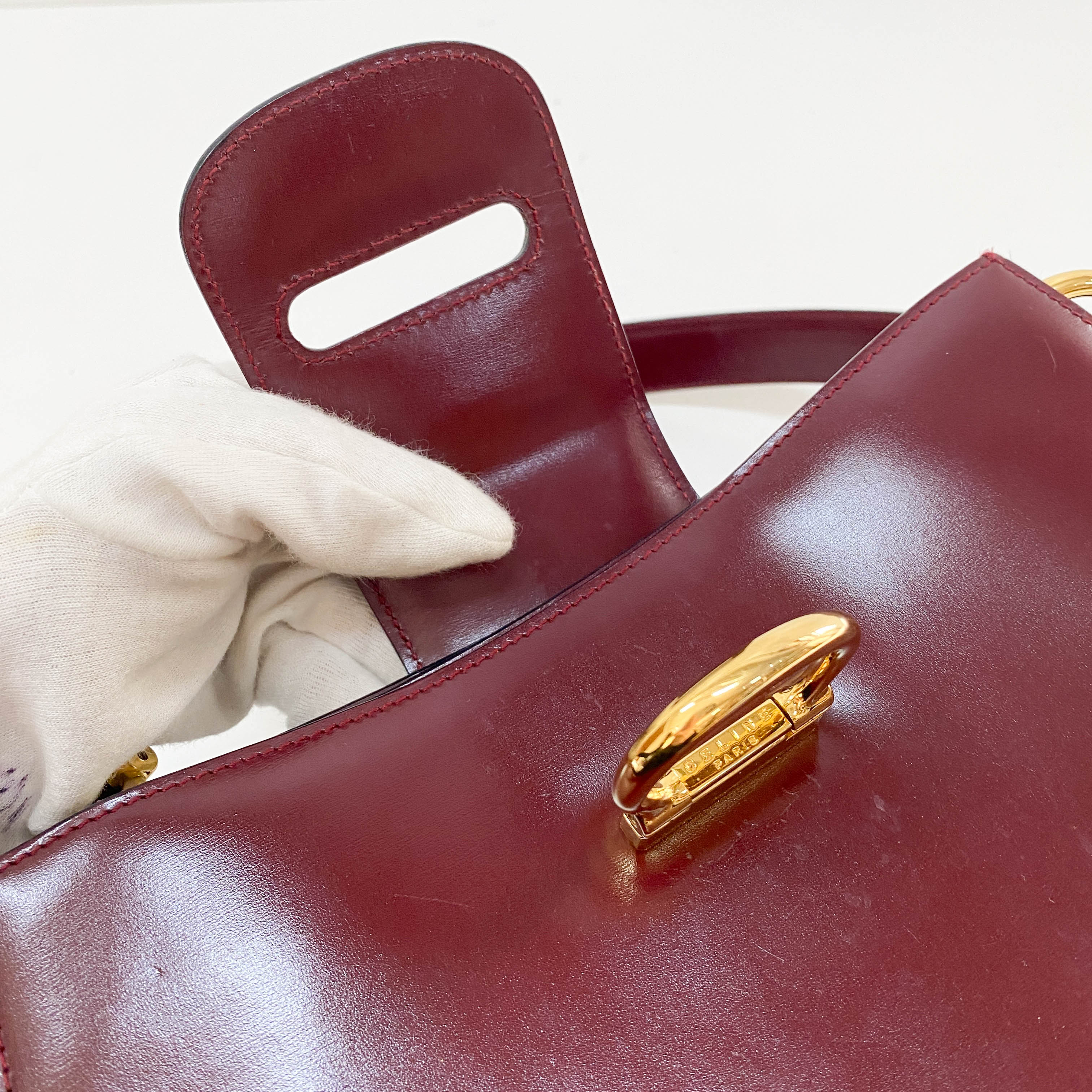 Red Leather Shoulder Bag