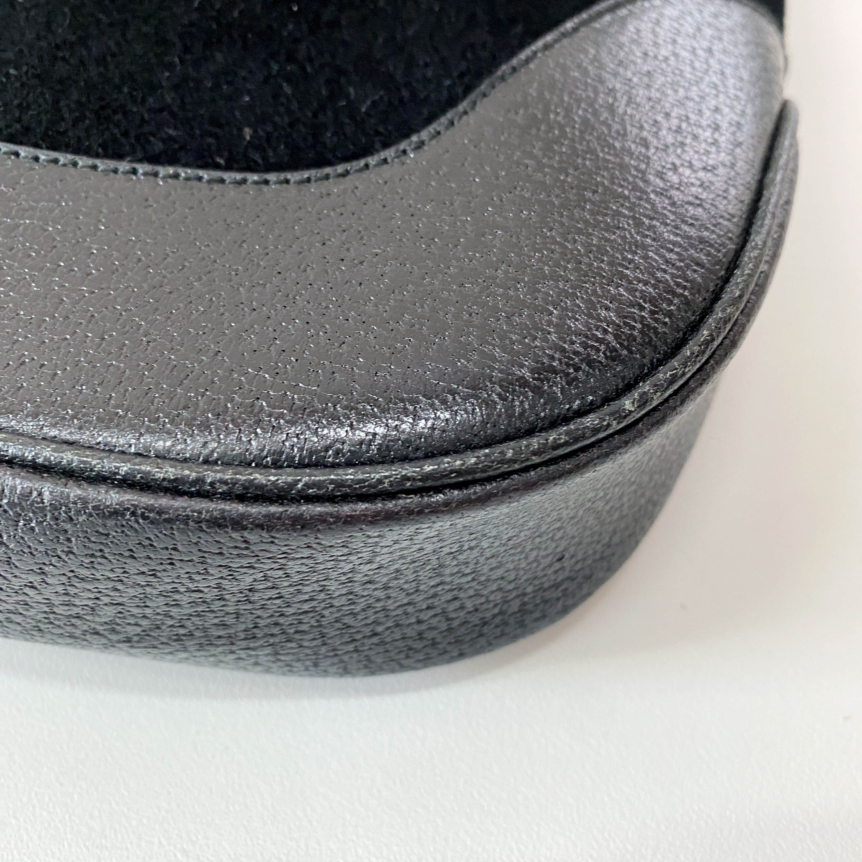 Jackie Wool Black Shoulder Bag